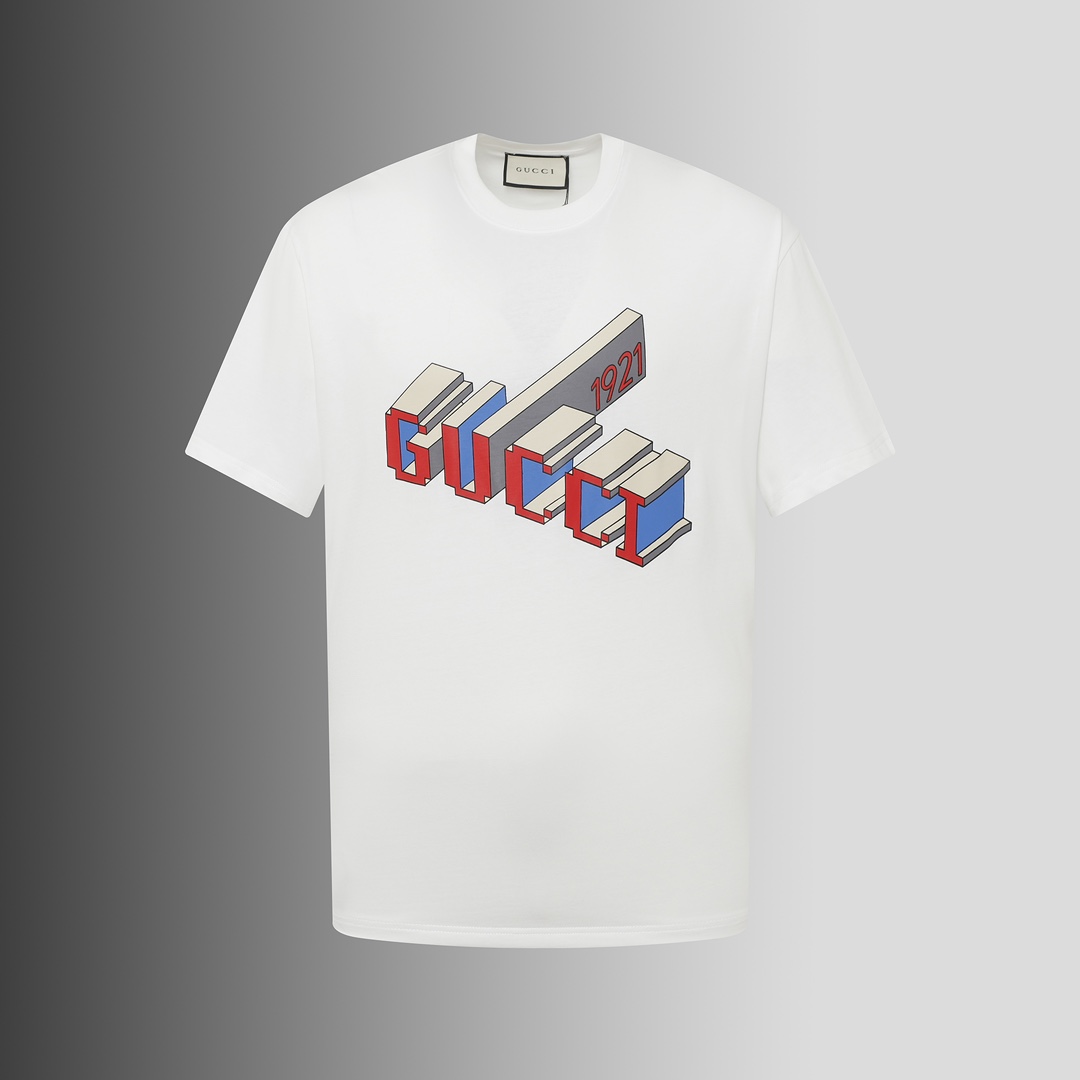 Gucci Clothing T-Shirt Printing Unisex Cotton Spring/Summer Collection