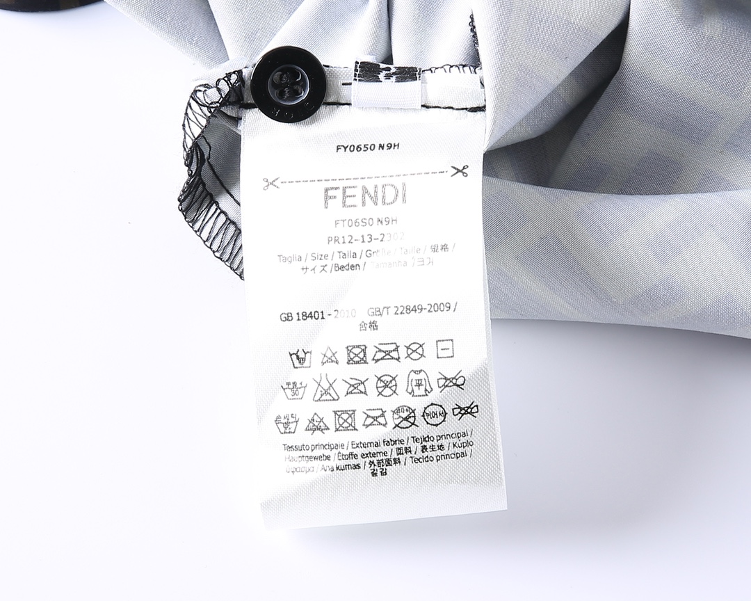 Fendi/芬迪24ss 双F满印老花短袖衬衫