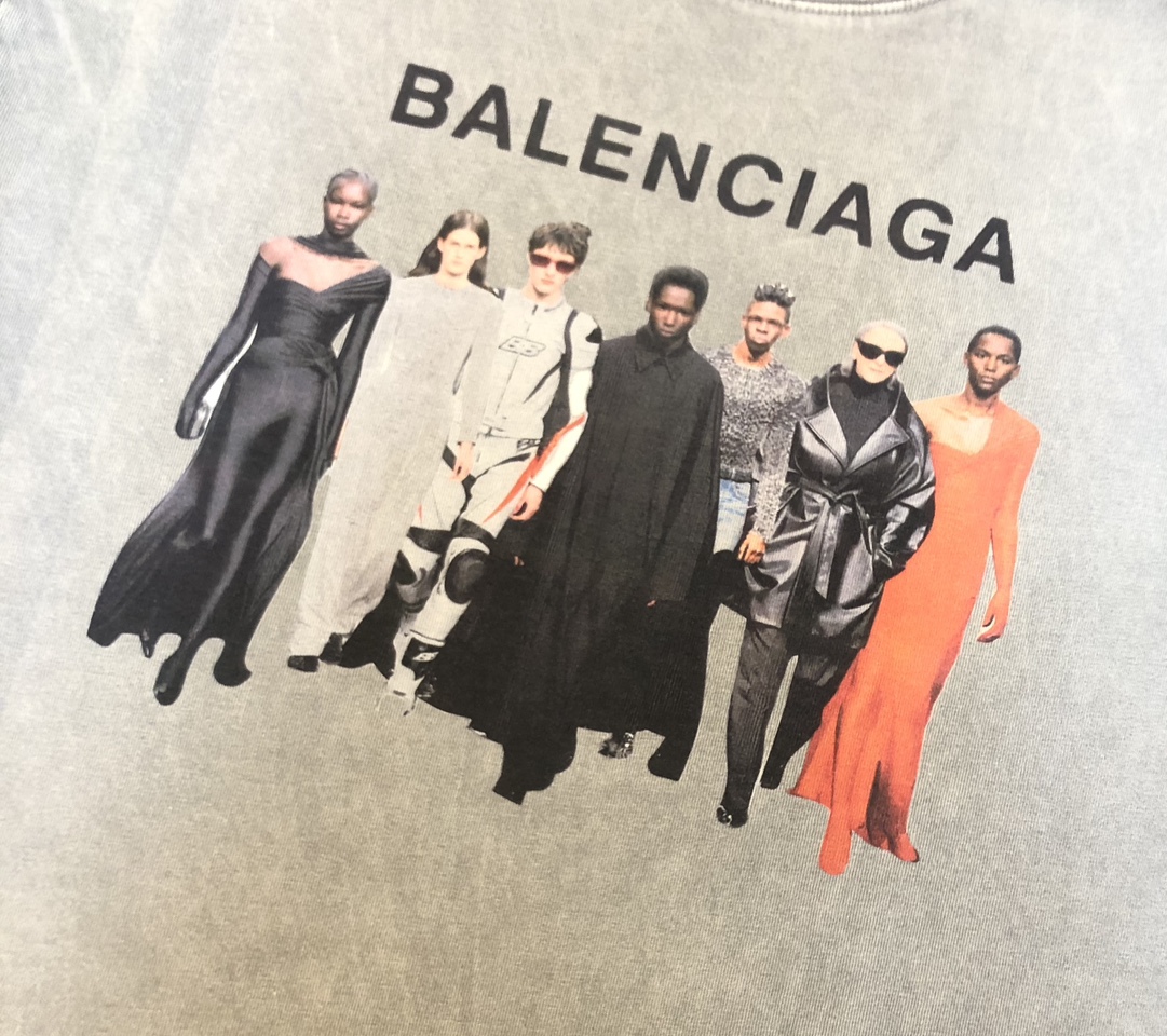 Balenciaga/巴黎世家24ss 全明星人物印花短袖T恤