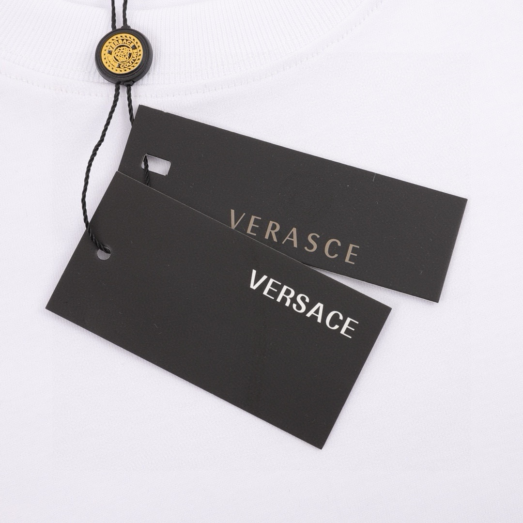 Versace/范思哲美杜莎字母LOGO短袖T恤 胸前经典美杜莎