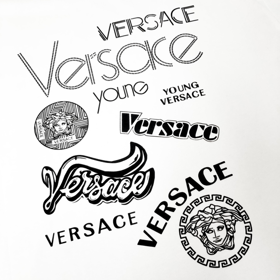 Versace/范思哲美杜莎字母LOGO短袖T恤 胸前经典美杜莎