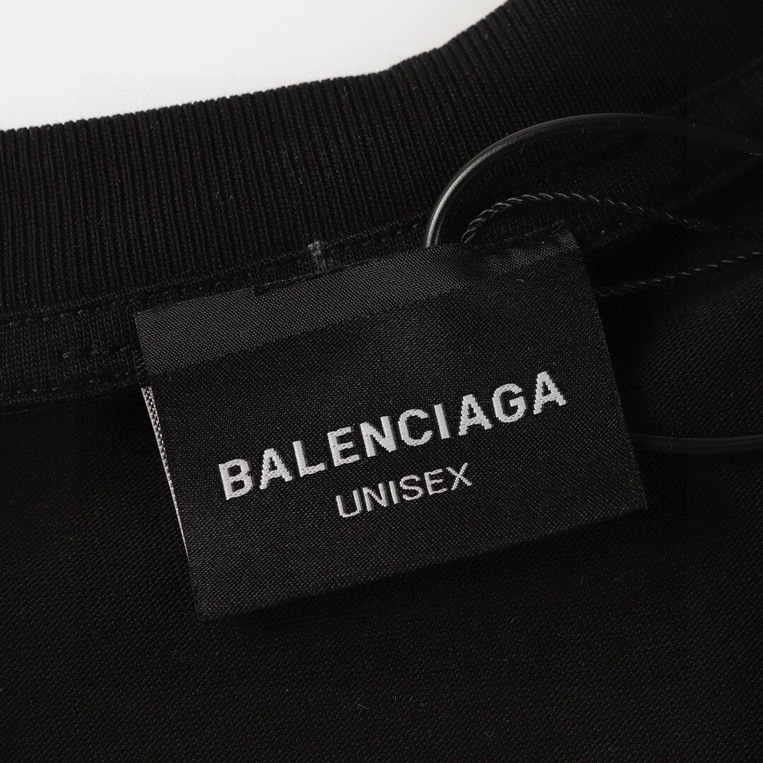 Balenciaga/巴黎世家X支付宝联名24ss走秀款徽标字母短袖T恤