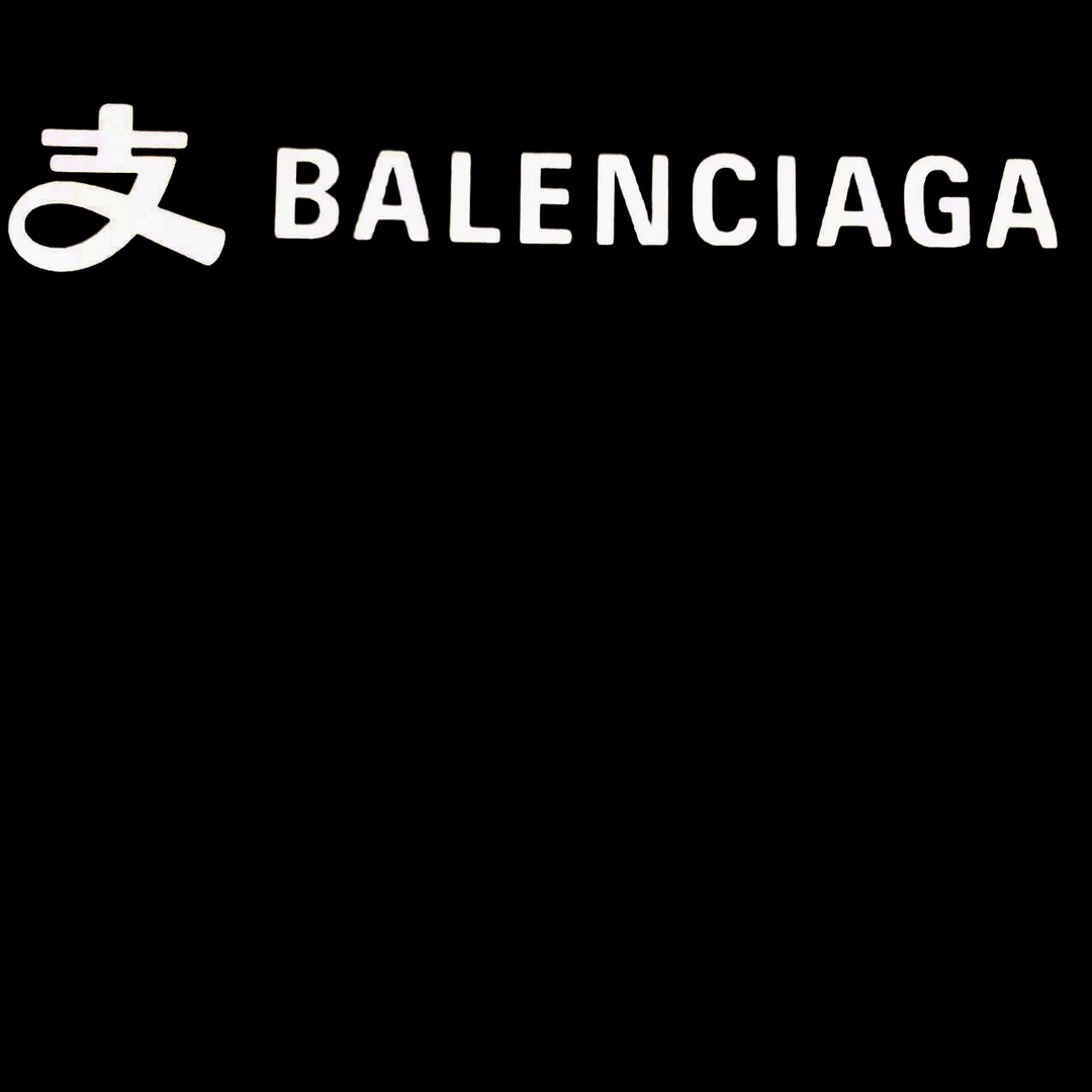 Balenciaga/巴黎世家X支付宝联名24ss走秀款徽标字母短袖T恤