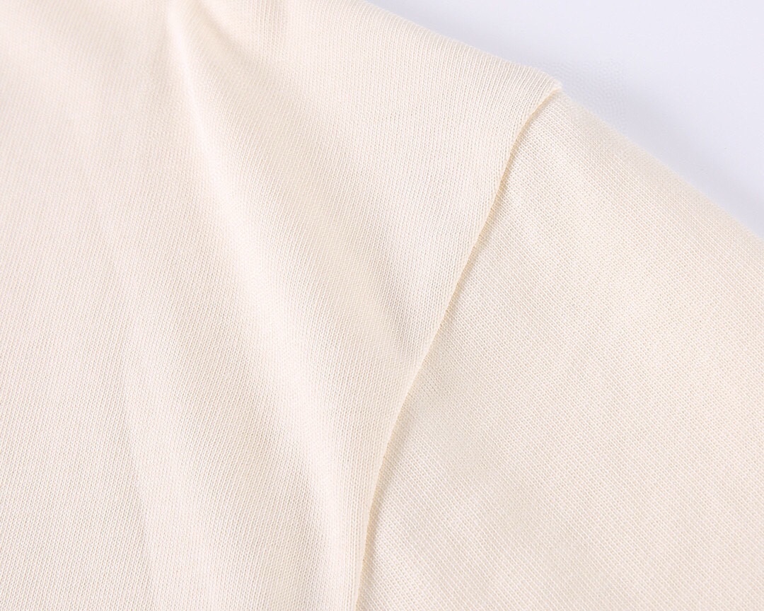 Gucci/古驰 双G苹果短袖T恤 黑色 米白