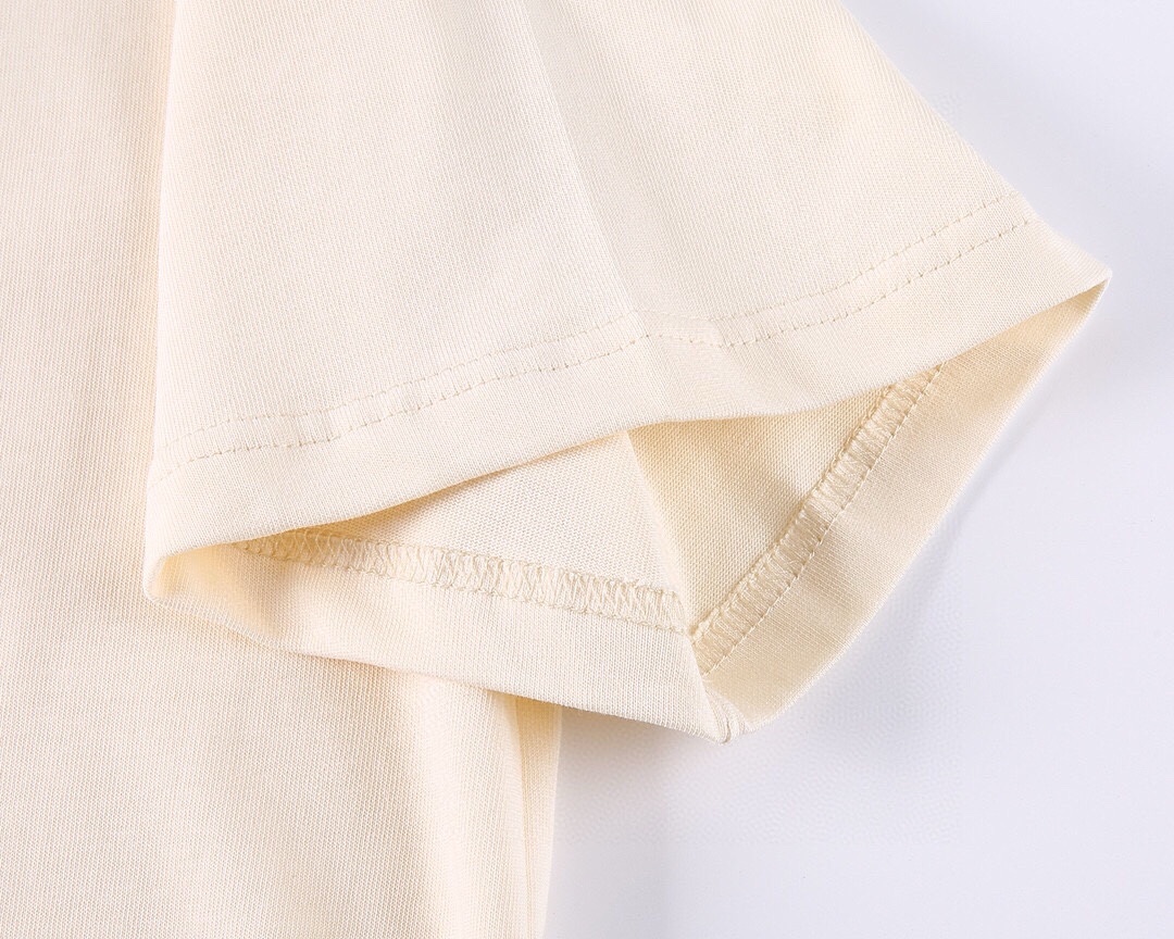 Gucci/古驰 双G苹果短袖T恤 黑色 米白