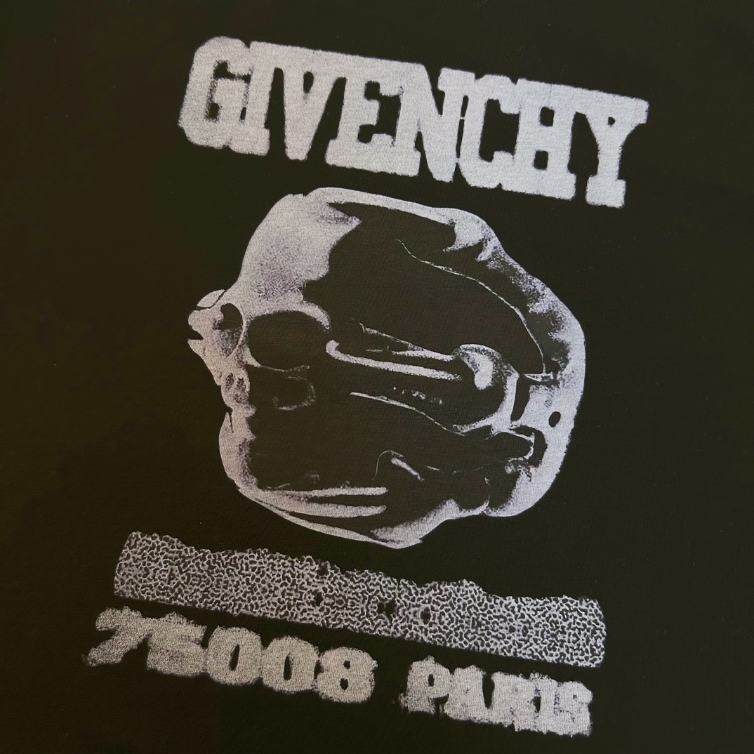 Givenchy/纪梵希24ss 骷髅喷墨印花短袖T恤