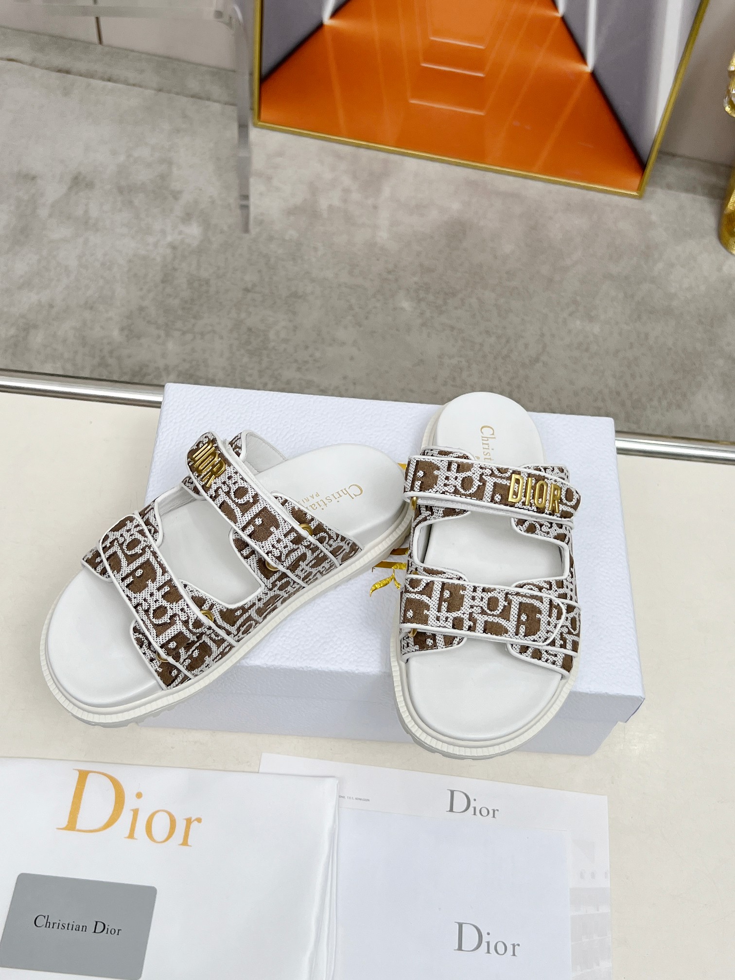 Dior Women's D-Way Sandal Oblique Pattern Thick Sole Slides 3 a1743342213261 8168