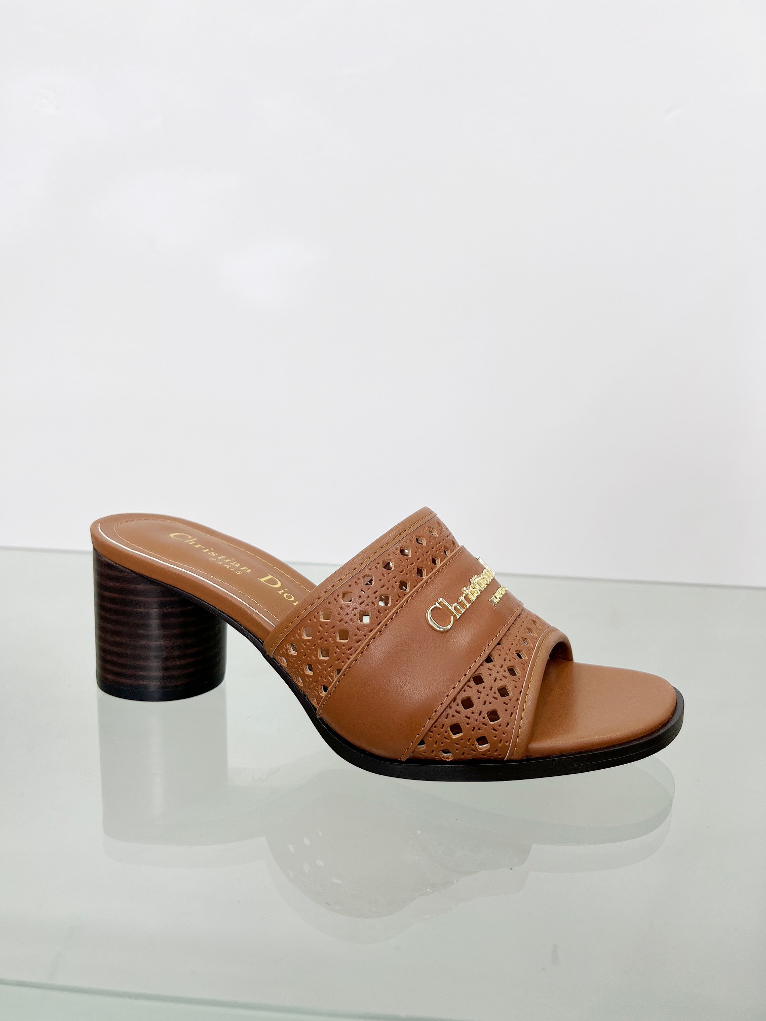 Dior D-Lane Leather Heeled Sandals with Cannage Pattern 6 a1744308977398 0784