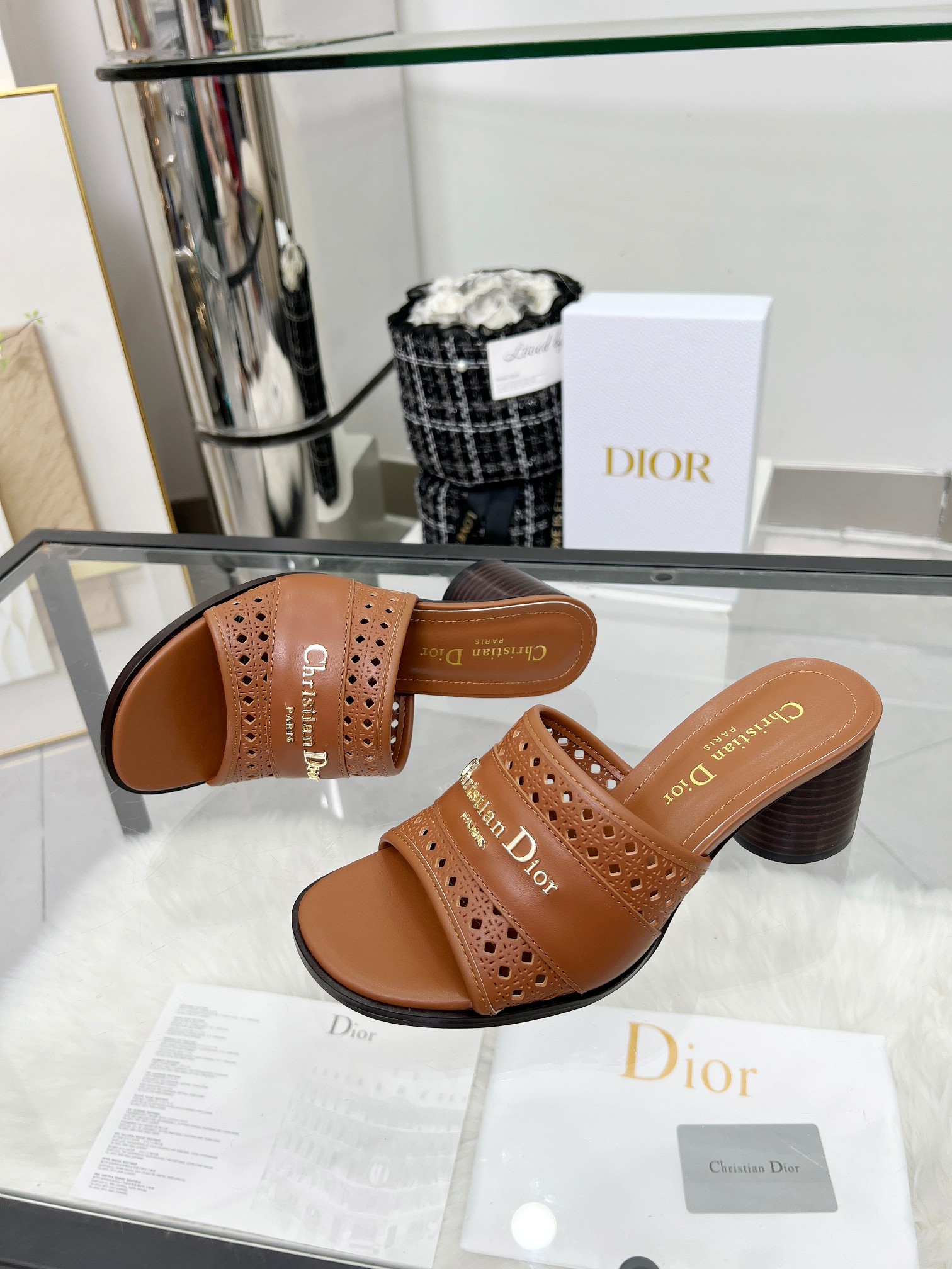 Dior D-Lane Leather Heeled Sandals with Cannage Pattern 4 a1744308977567 2488