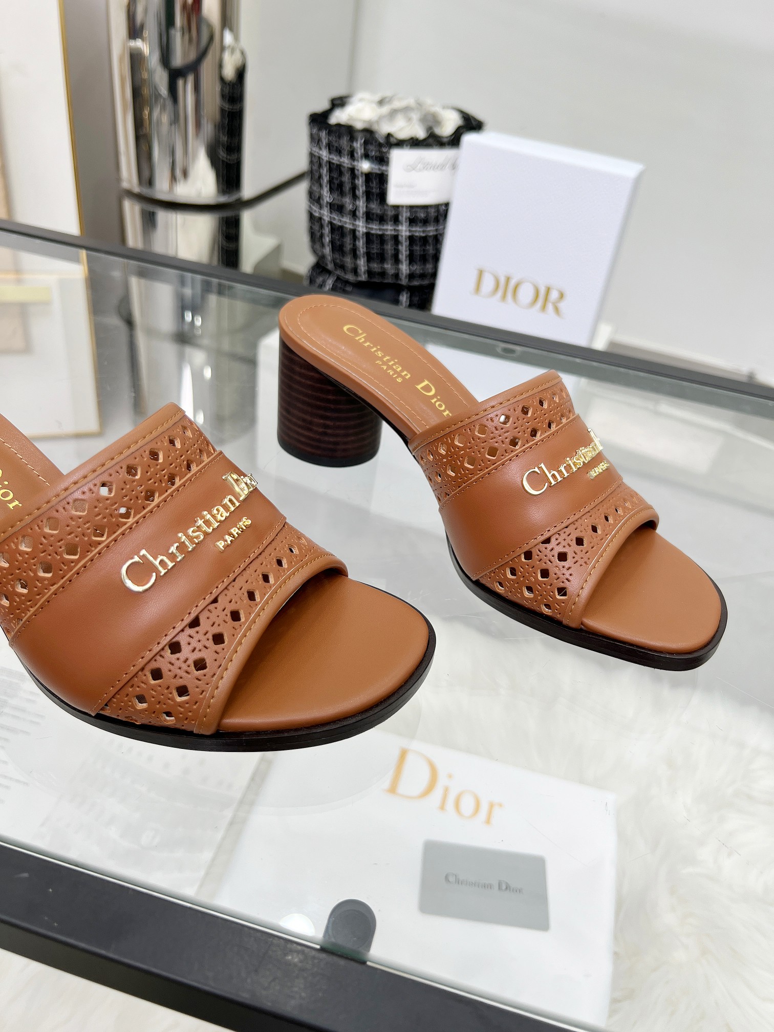 Dior D-Lane Leather Heeled Sandals with Cannage Pattern 8 a1744308979178 5680