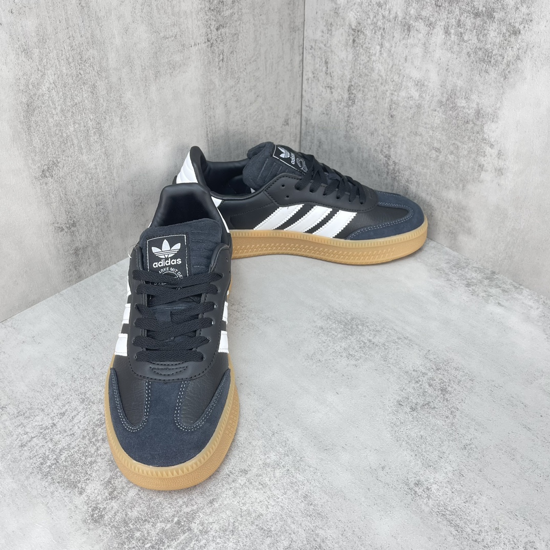 Fashionable Leather and Skin Shoes with Thick EVA Soles in SAMBA Style - 图片 2