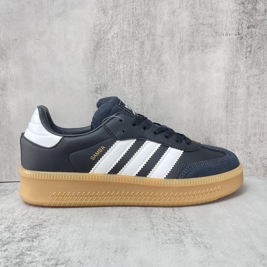 Fashionable Leather and Skin Shoes with Thick EVA Soles in SAMBA Style - 图片 6