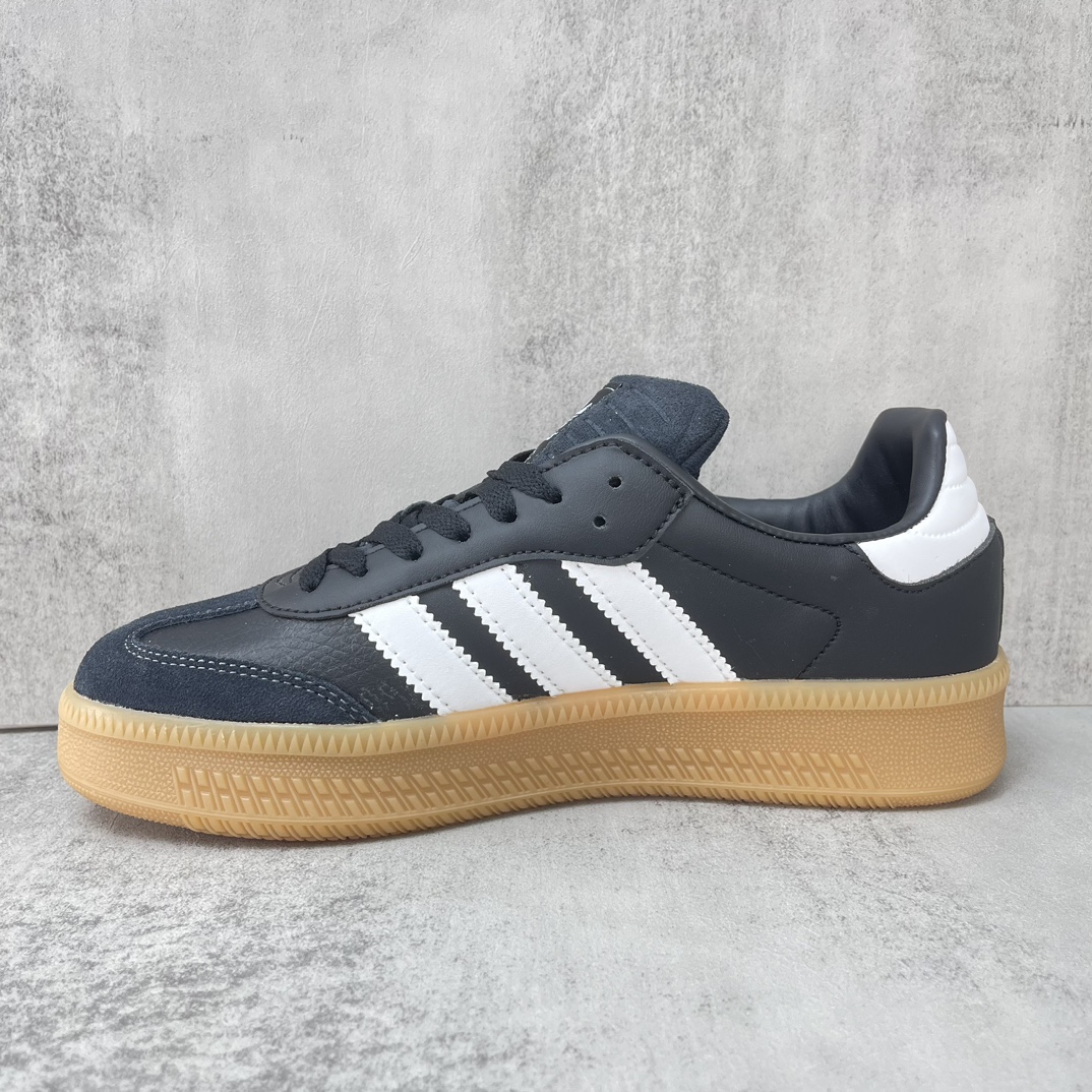 Fashionable Leather and Skin Shoes with Thick EVA Soles in SAMBA Style - 图片 7