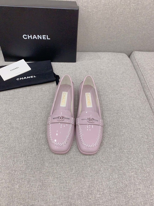 Chanel Shoes Loafers High-End Designer Weave Cowhide Genuine Leather Sheepskin Vintage