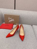 Christian Louboutin Shop
 Shoes High Heel Pumps Red Cowhide Genuine Leather Sheepskin