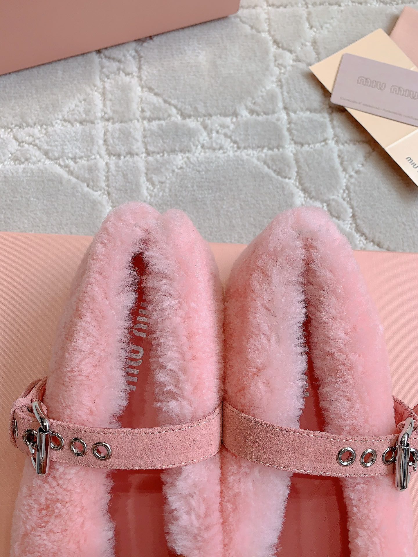 Winter Plant Shoes: 725 Miu Hairy Shoes with Wool Lining - 图片 6