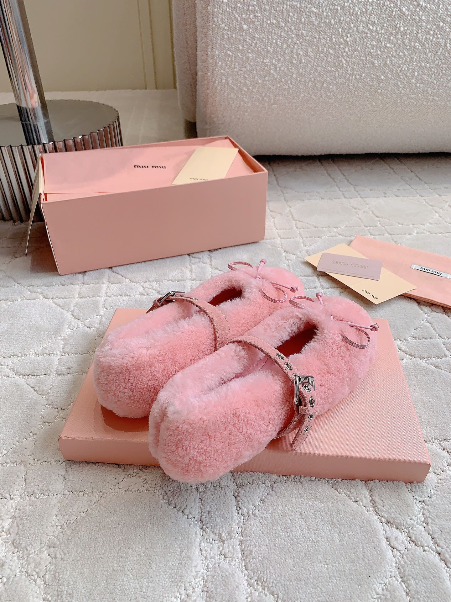 Winter Plant Shoes: 725 Miu Hairy Shoes with Wool Lining - 图片 8