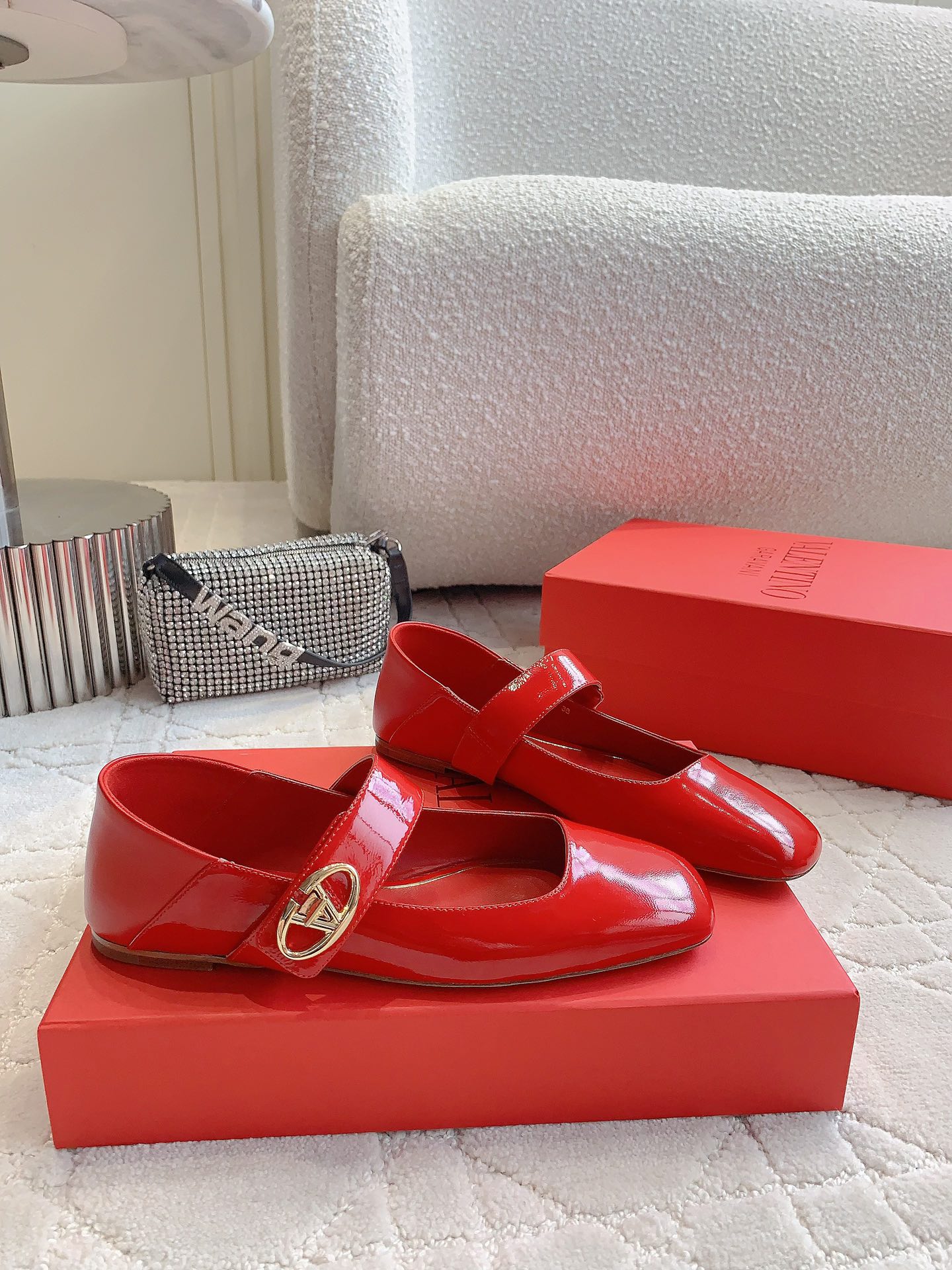 Valentin’s Classic V-Button Mary Jane Flats: Italian Leather, Size 35-39, $750. - 图片 4