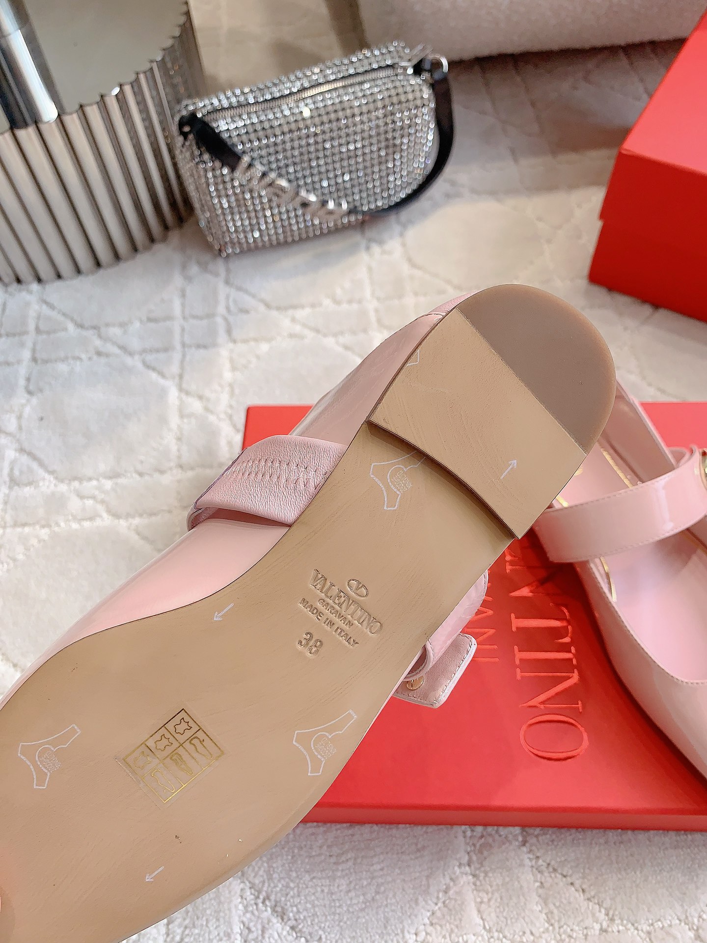 Valentin’s New Mary Jane Flats: Italian Leather, V-Buttons, Size 35-39, $750. - 图片 9