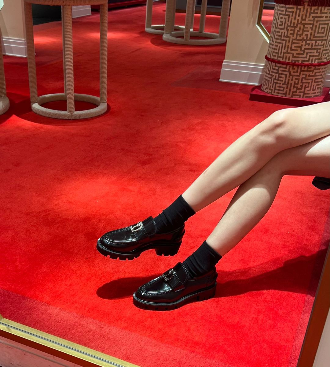 NO:460514,Demonstration of footwear, loafers, loafers19860909上脚示范,乐福鞋,loafers,Women's Shoes