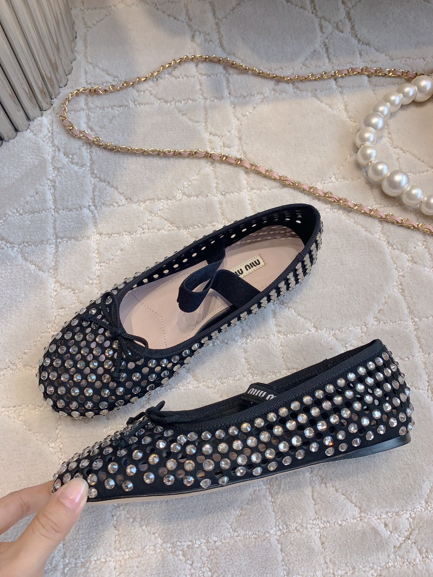 Luxurious Drill Ballet Shoes: Miu’s Dream Shoes in Size 35-39. - 图片 4
