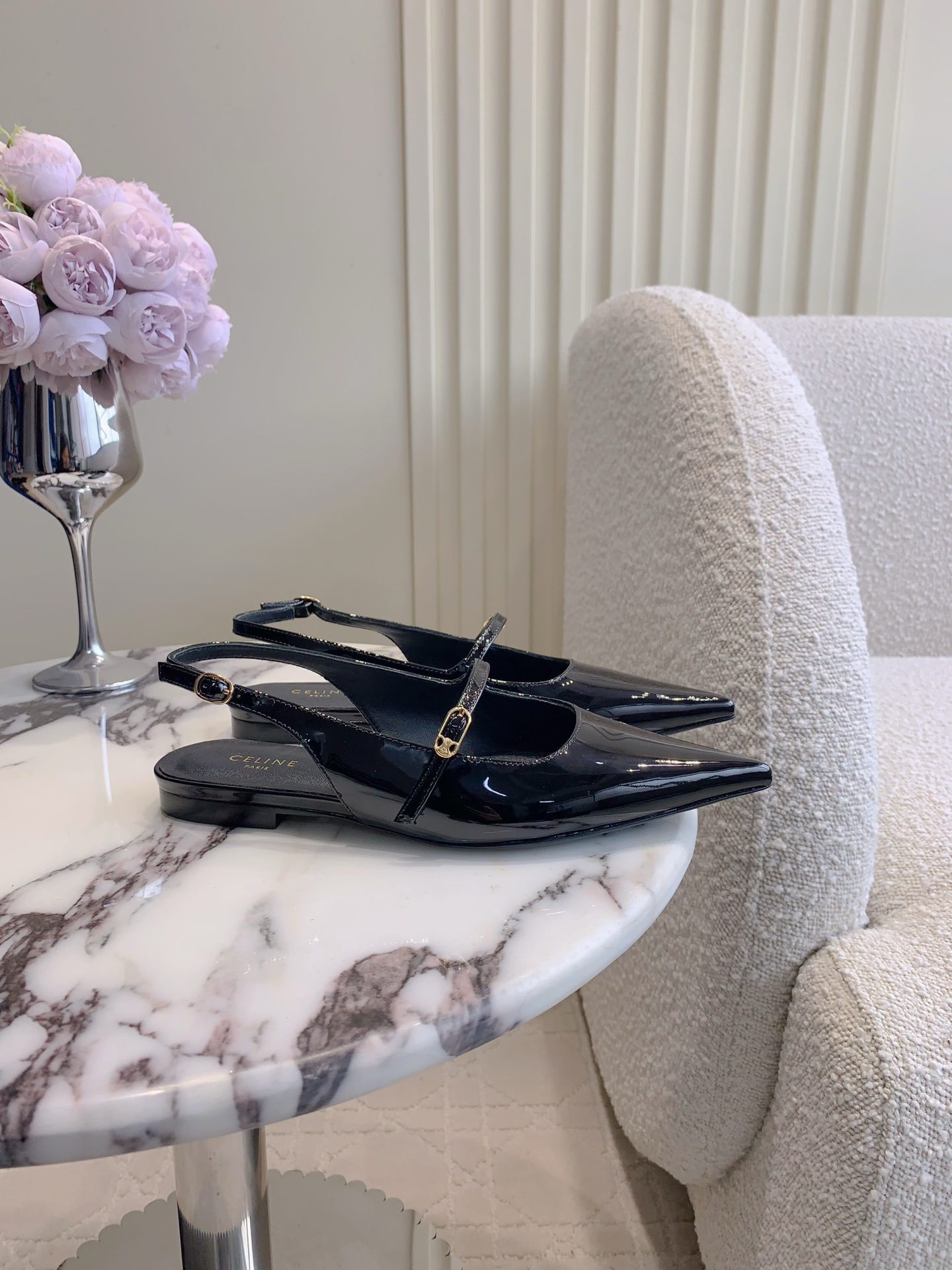 Stylish Leather Flat Shoes by Celin: Italian Skin, Sizes 35-39, Shoe-Faced Cowcloths - 图片 3