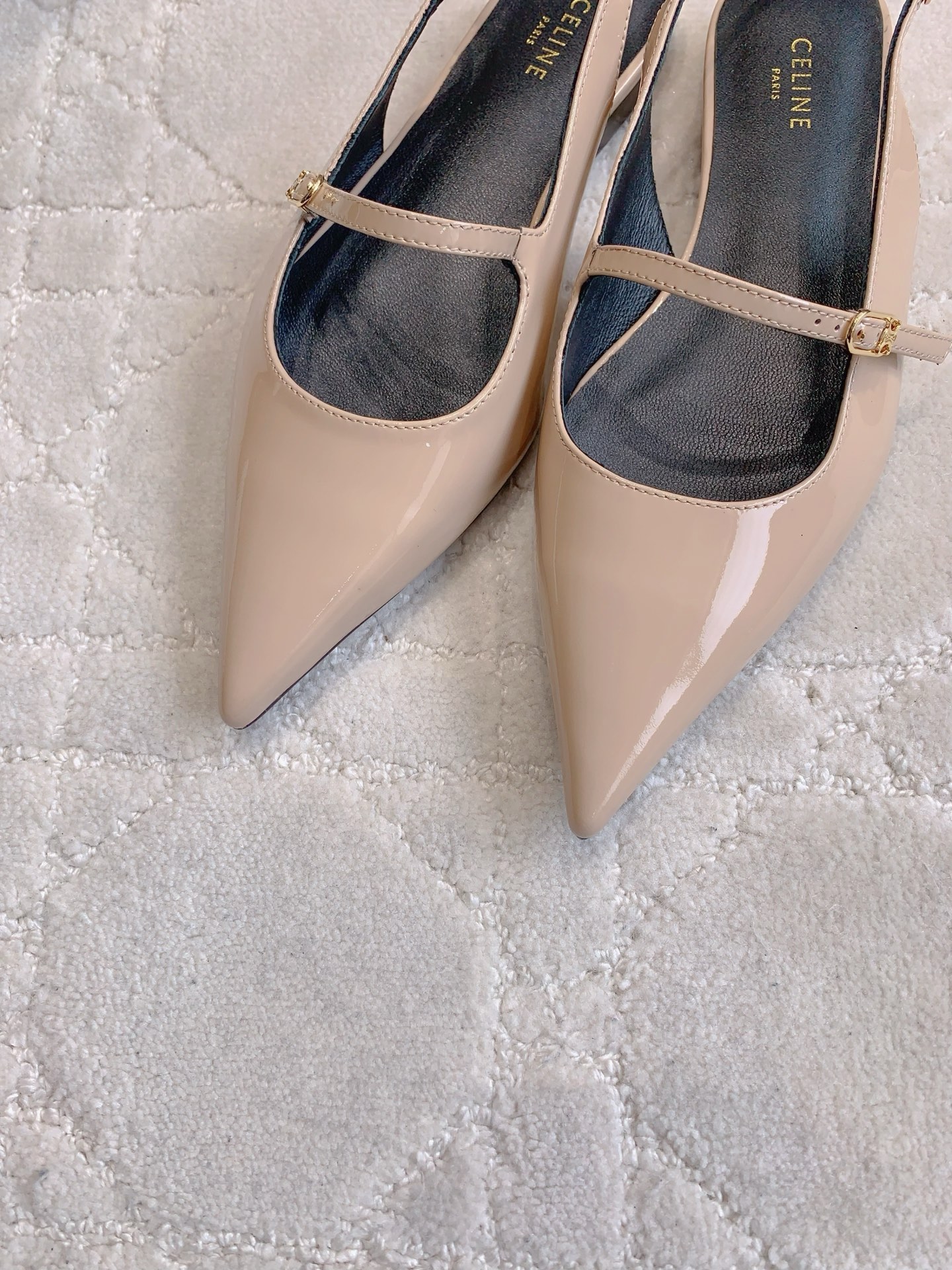 Stylish Leather Flat Shoes by Celin: Italian Craftsmanship, Sizes 35-39 - 图片 5