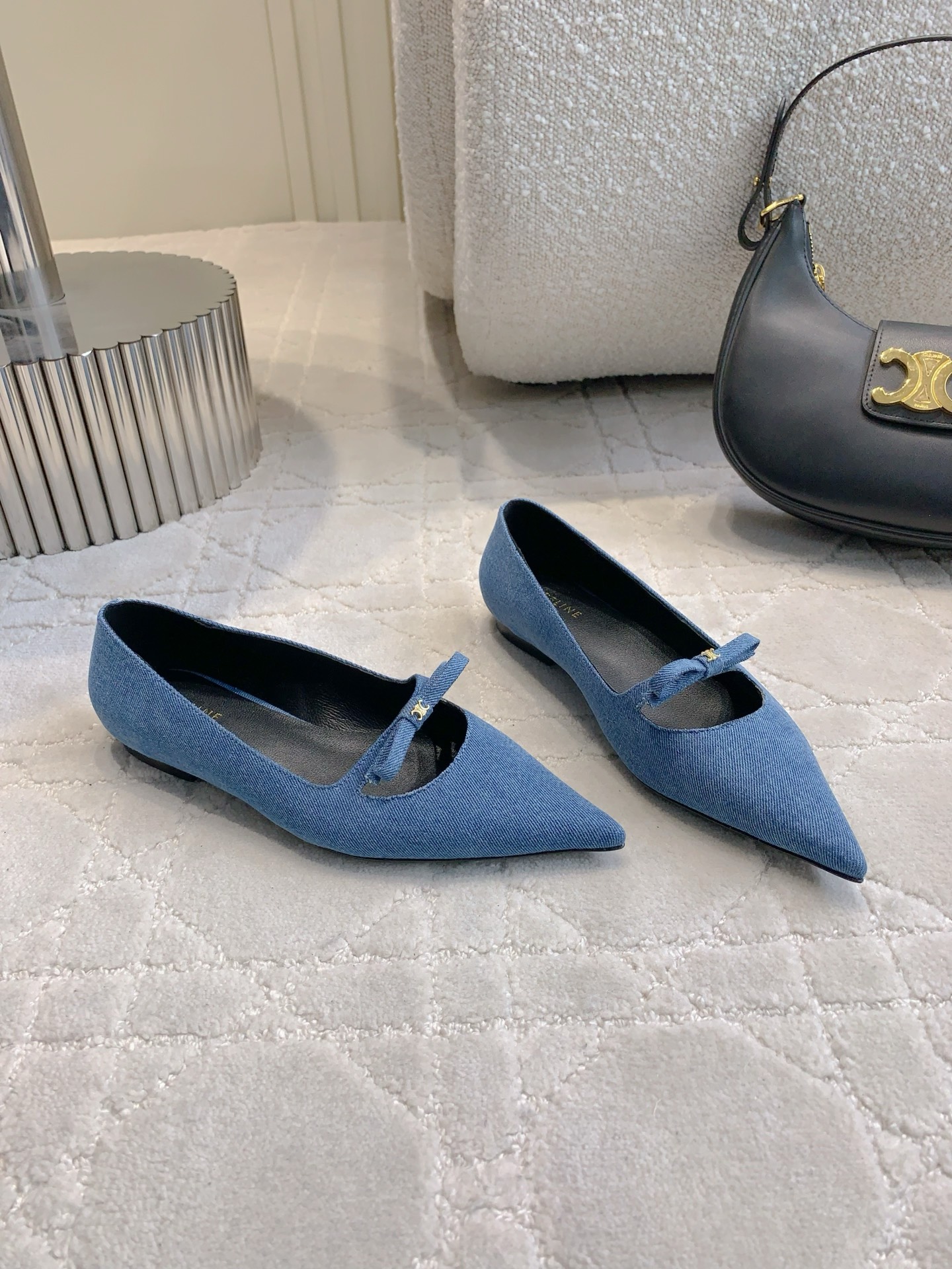 Trendy Leather Flat Shoes by Celin: Italian Craftsmanship in Sizes 35-39 - 图片 4