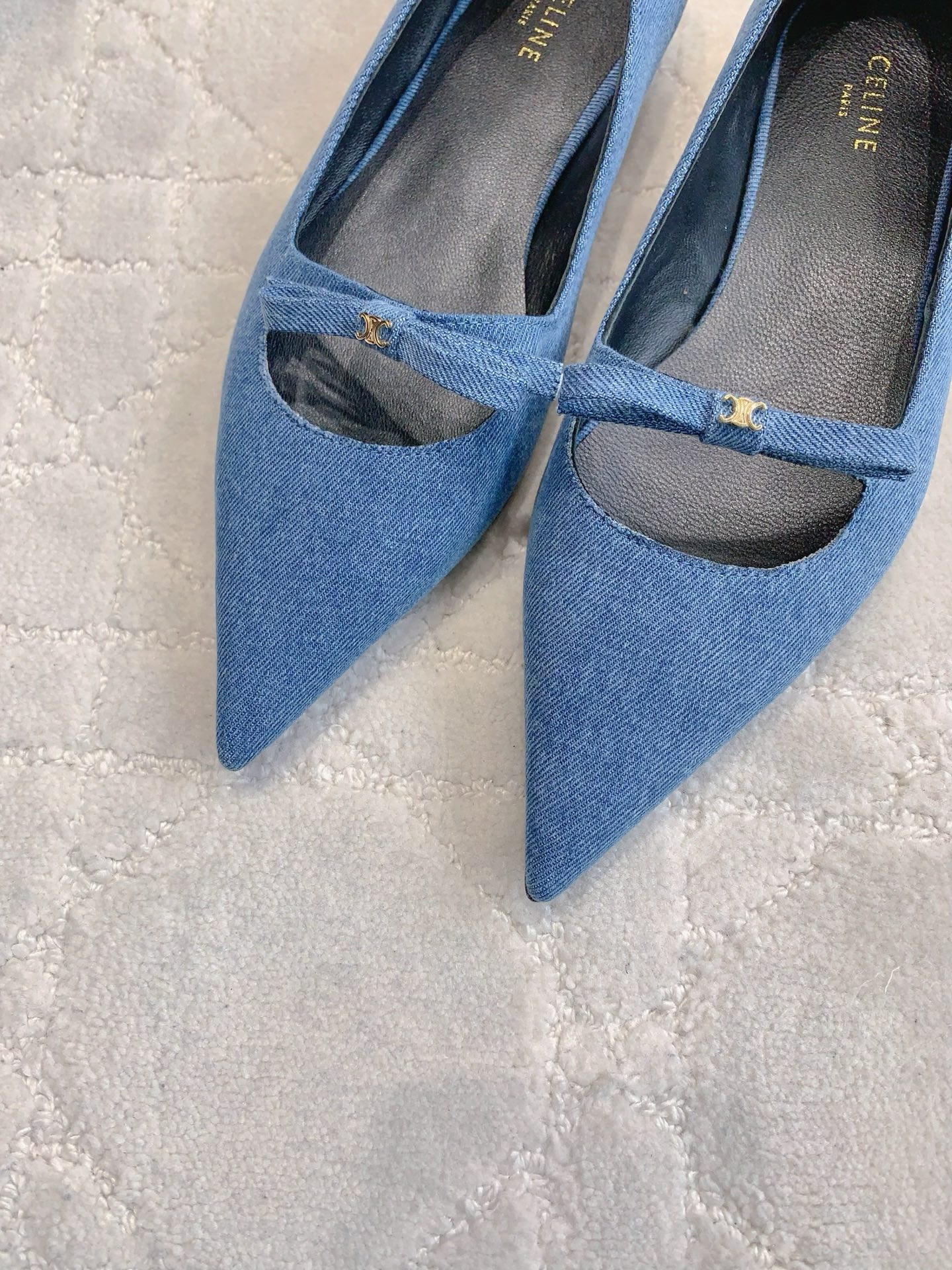 Trendy Leather Flat Shoes by Celin: Italian Craftsmanship in Sizes 35-39 - 图片 5