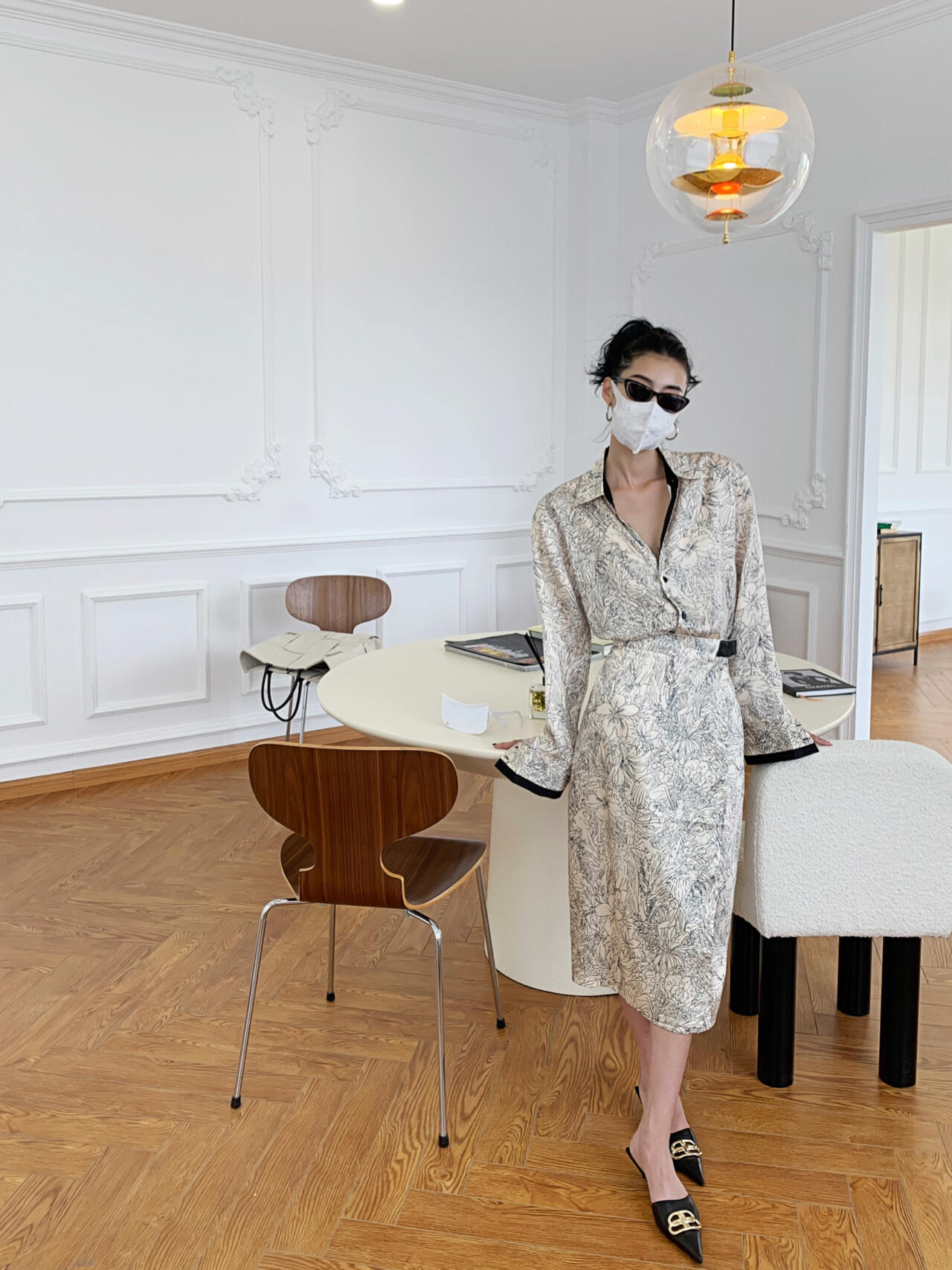 NO:225248,Demonstration of foot, half drag19860909上脚示范,半拖,Women's Shoes