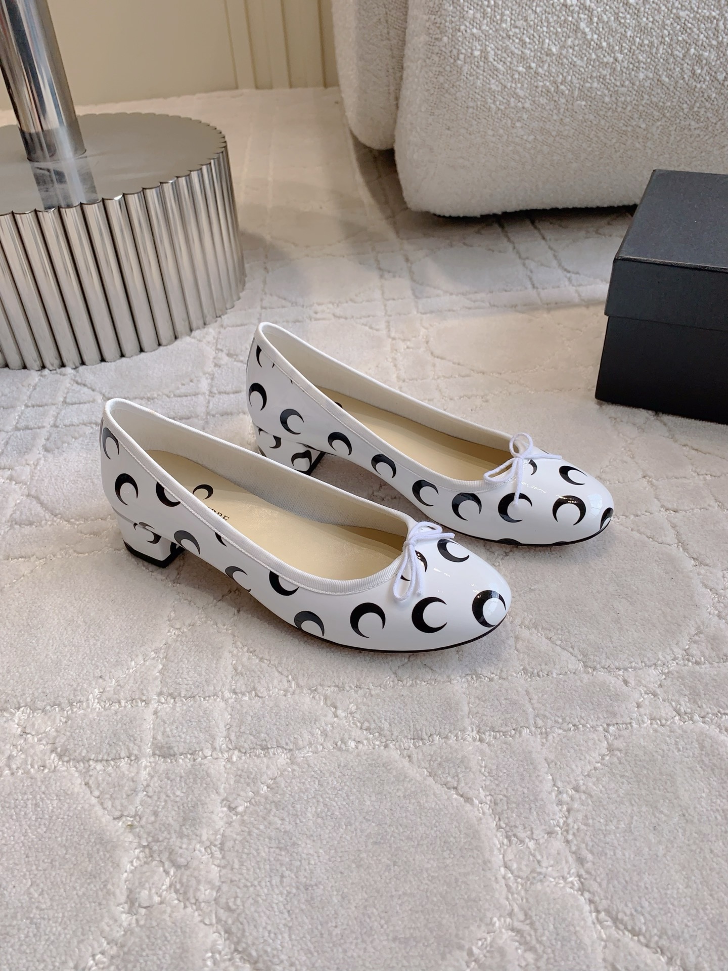 “Marine Serre New Moon Crunch Ballet Shoes: Unique Lunar Symbol, Comfortable and Stylish”