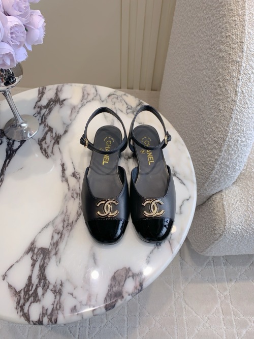 Chanel Women's Mary Jane Ballet Flats Classic Black CC Logo Leather Shoes 1 Chanel Women's Mary Jane Ballet Flats Classic Black CC Logo Leather Shoes