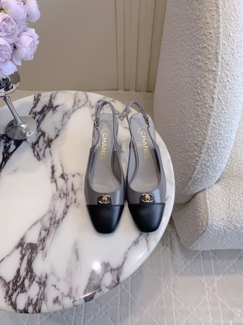 Chanel Slingback Mary Janes Lambskin Leather Heel Height 5.5cm Size 35-39 1 Chanel Slingback Mary Janes Lambskin Leather Heel Height 5.5cm Size 35-39
