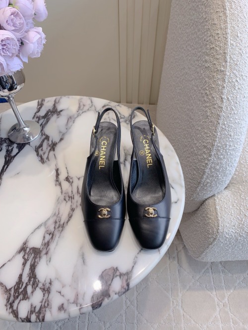 Chanel Slingback Mary Jane Shoes Lambskin Black, Comfortable Block Heel 1 Chanel Slingback Mary Jane Shoes Lambskin Black, Comfortable Block Heel