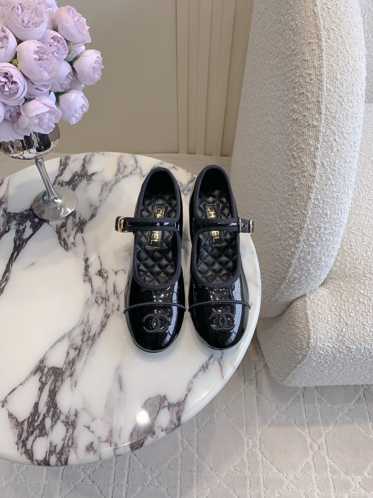 Chanel Mary Jane Pumps Lambskin Black, Timeless Style & Comfort, Block Heel