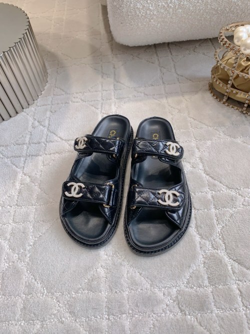Chanel Classic Velcro Sandals Top Quality Comfortable & Versatile 1 Chanel Classic Velcro Sandals Top Quality Comfortable & Versatile