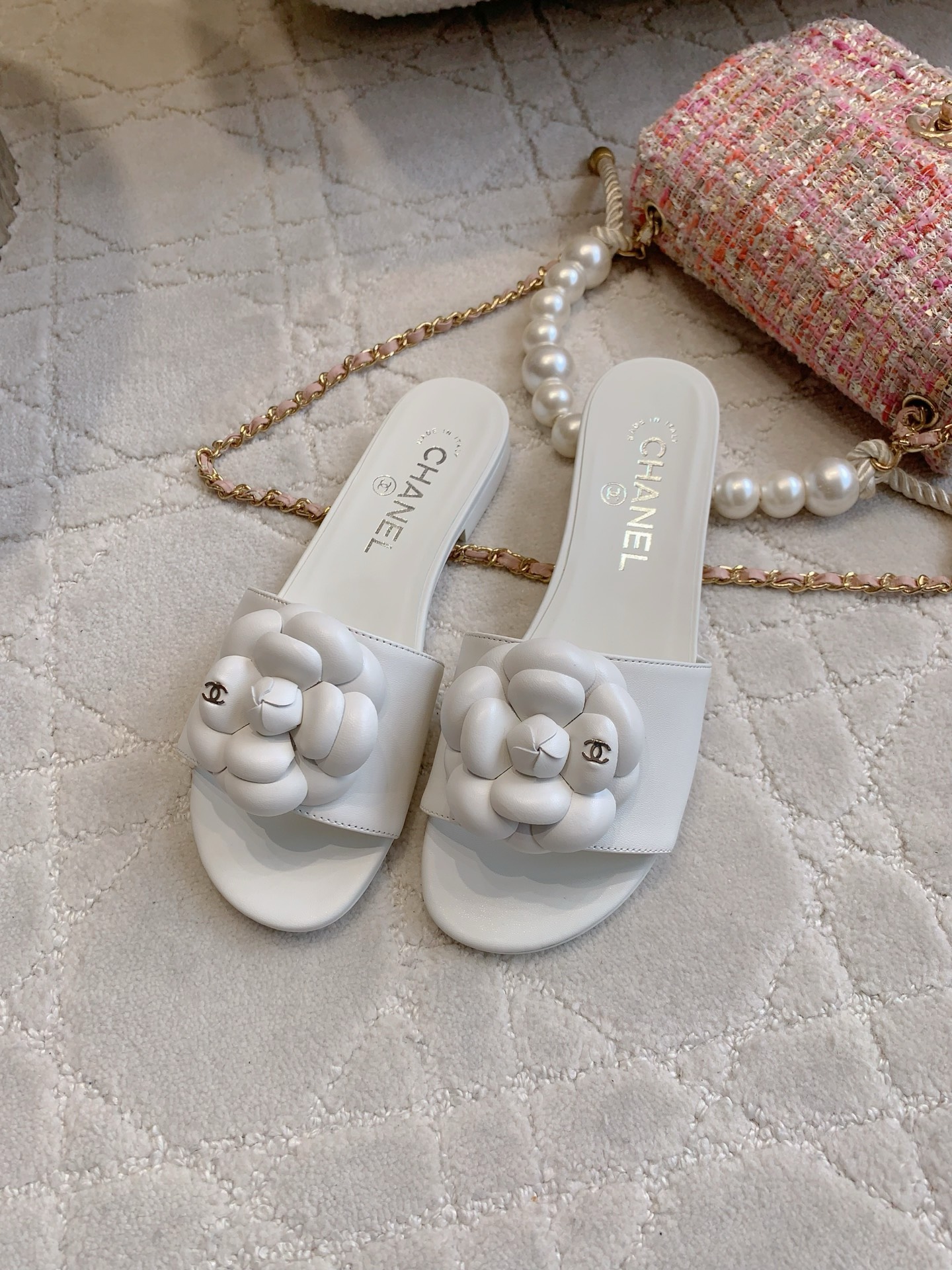 Chanel Women's Camellia Flats Lambskin White Sandals Luxury Shoes 2 i1749272744169 4920 0 0