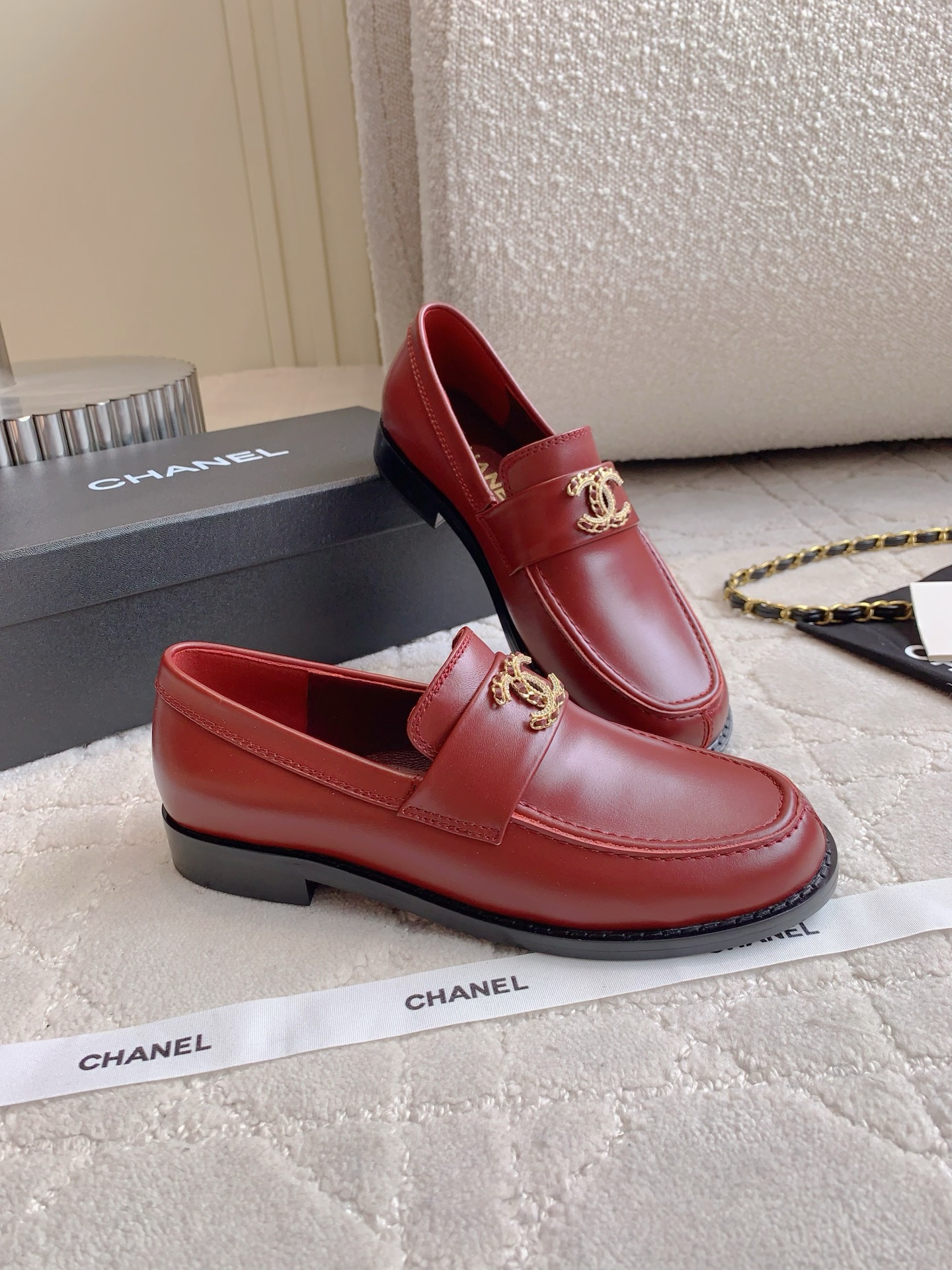 Chanel Loafers with Chain Detail - Classic & Timeless Design 4 i1750223136712 6350 0 2