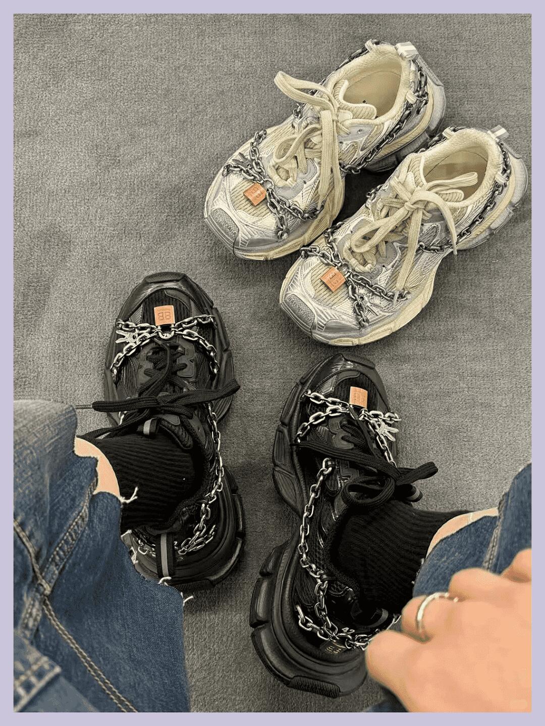 NO:424863,Demonstration of footwear, daddy shoes19860909上脚示范,老爹鞋,Women's Shoes