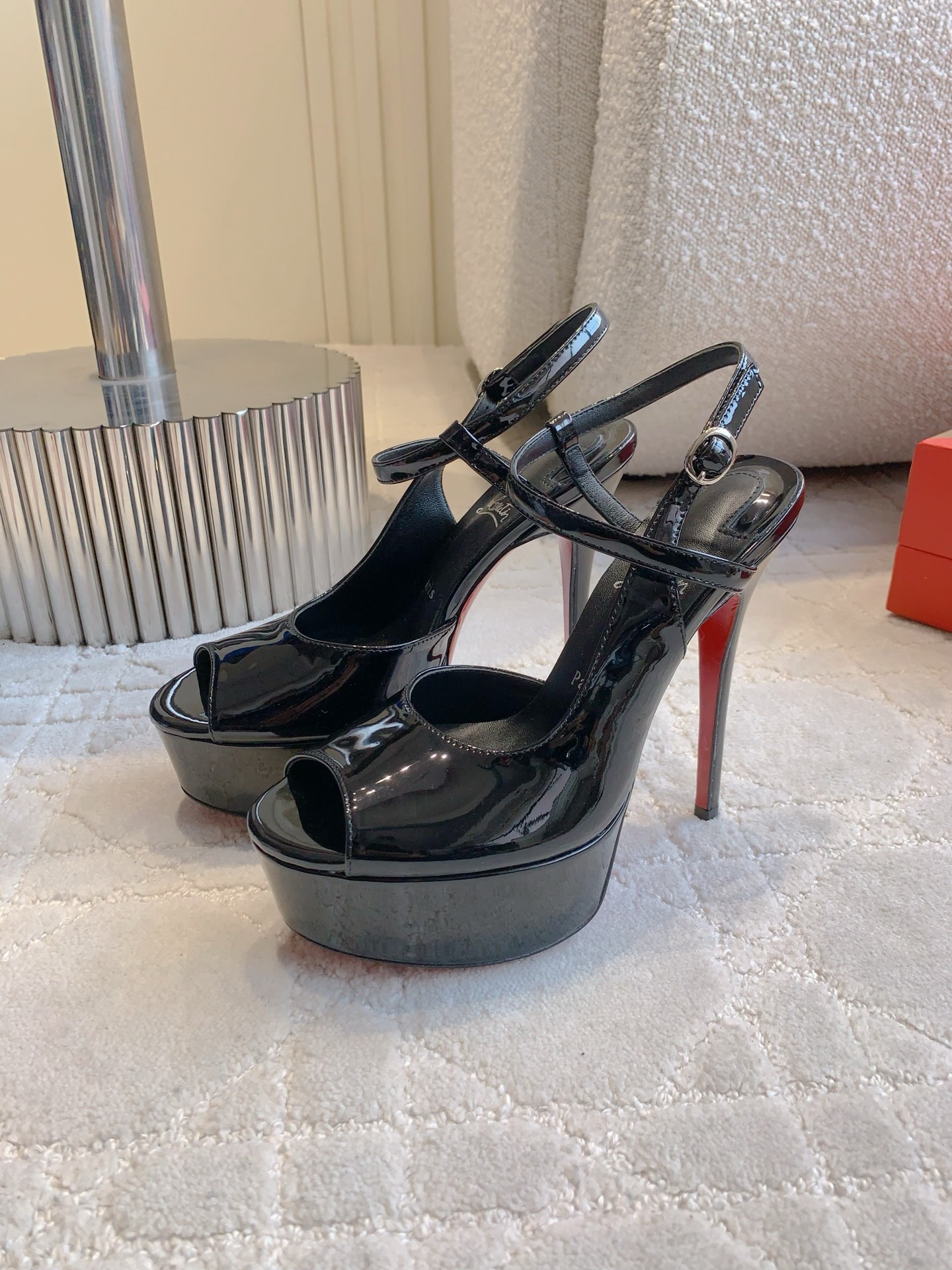 Christian Louboutin 816 Price Red-Floor Heel Sandals: Shoe-Faced Oxen Skin, 14cm Tall.