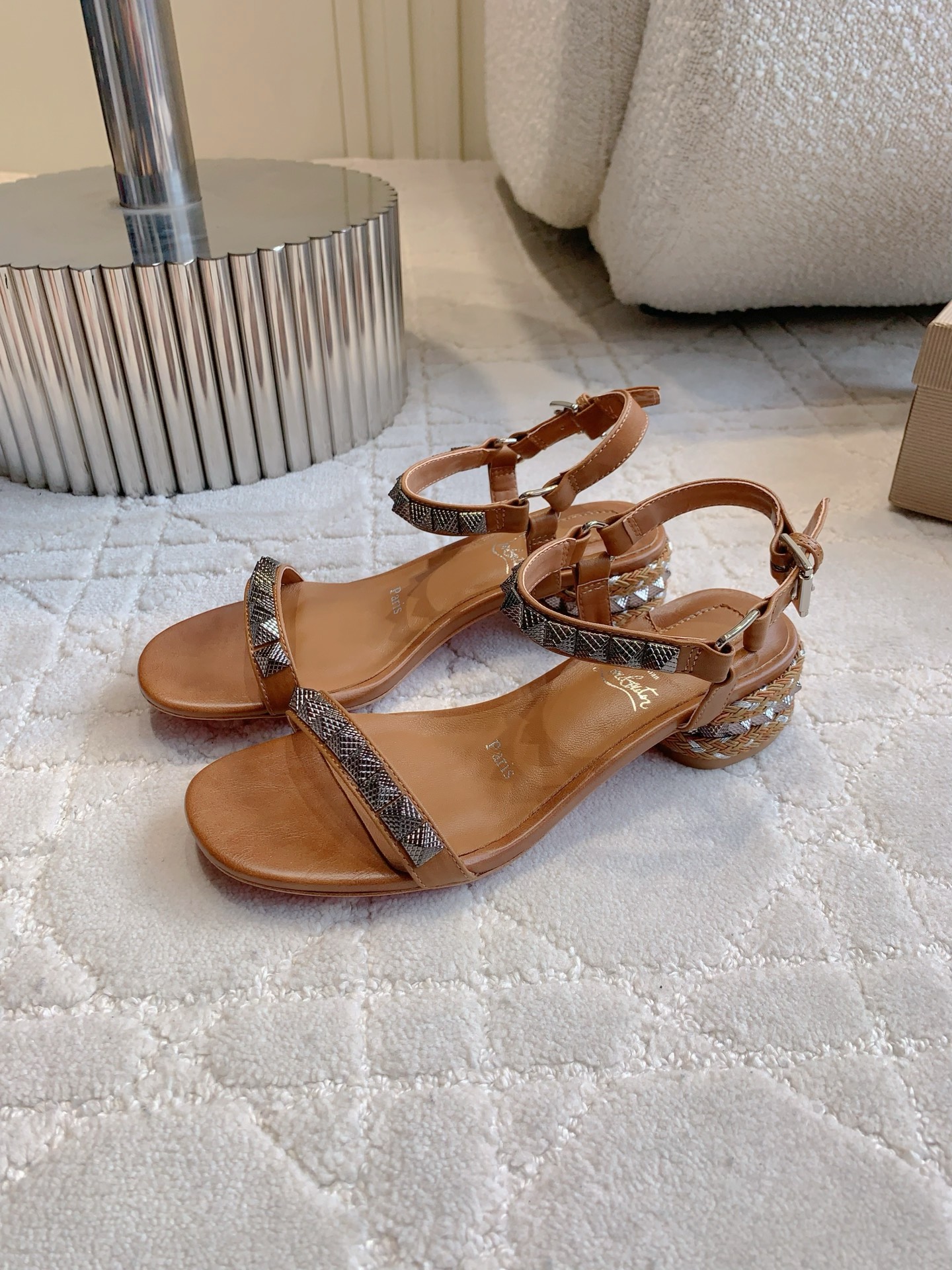 “Christian Louboutin Nailed Sandals: Heavy Work with Classic Punk Style”