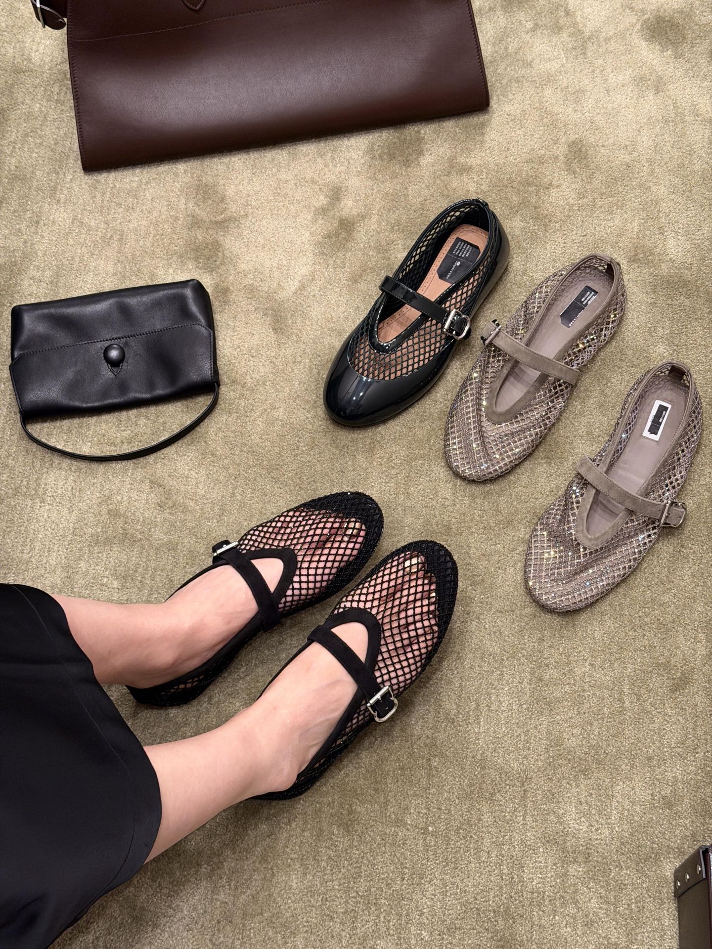 NO:760038,On-foot demonstration, ballet shoes19860909上脚示范,芭蕾舞鞋,Women's Shoes