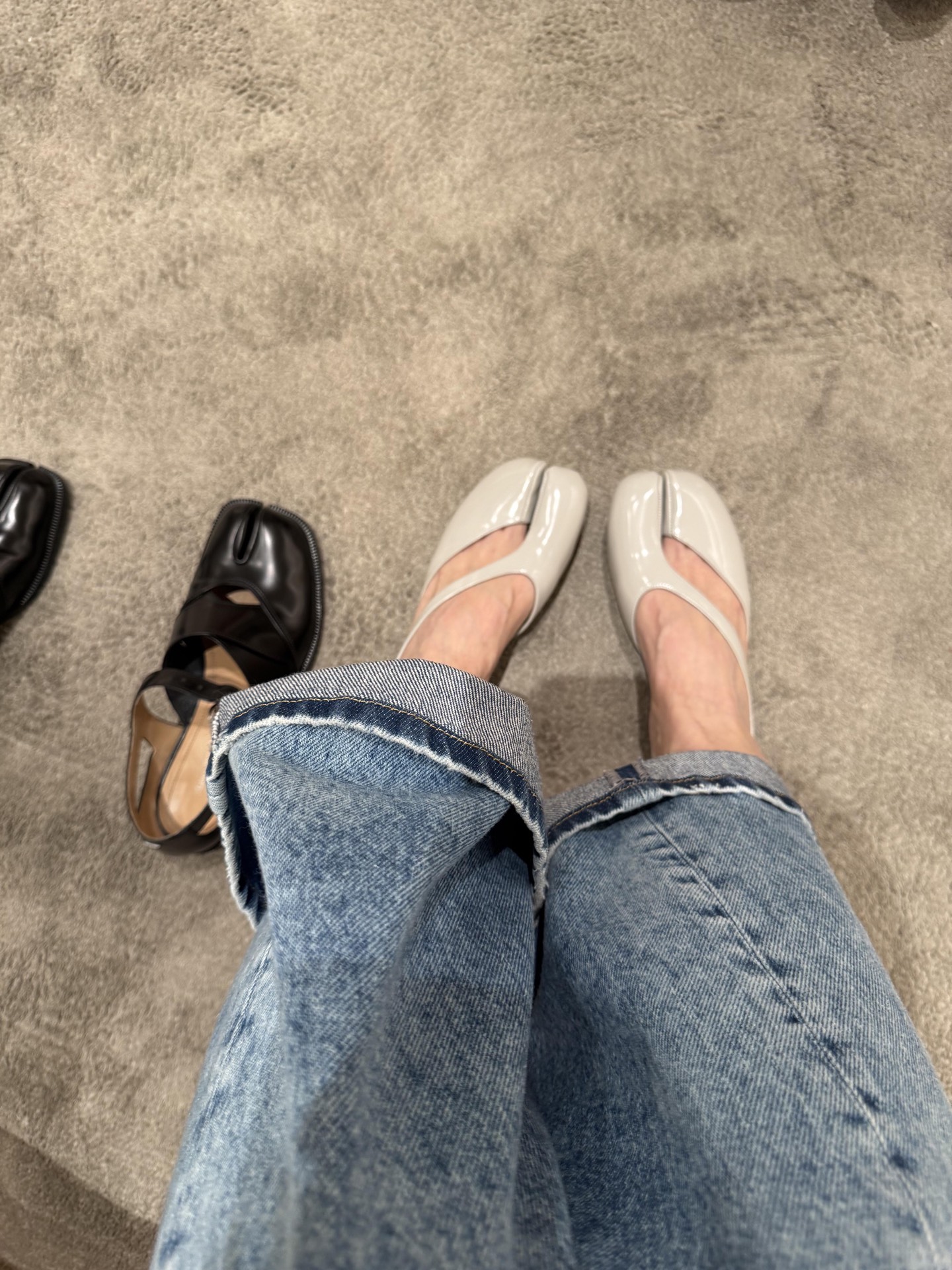 NO:922293,On-foot demonstration, split-toe shoes19860909上脚示范,分趾鞋,Women's Shoes