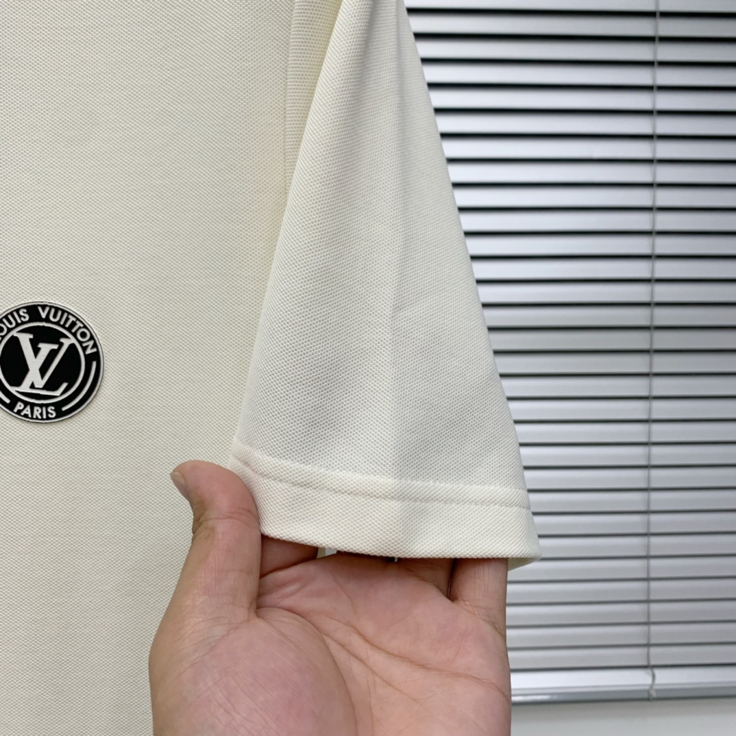 PLV25SS新款春夏短袖翻领T恤Polo，最高版本客供定制高端朱地面料简单时尚款，螺纹拼色螺纹配色超级