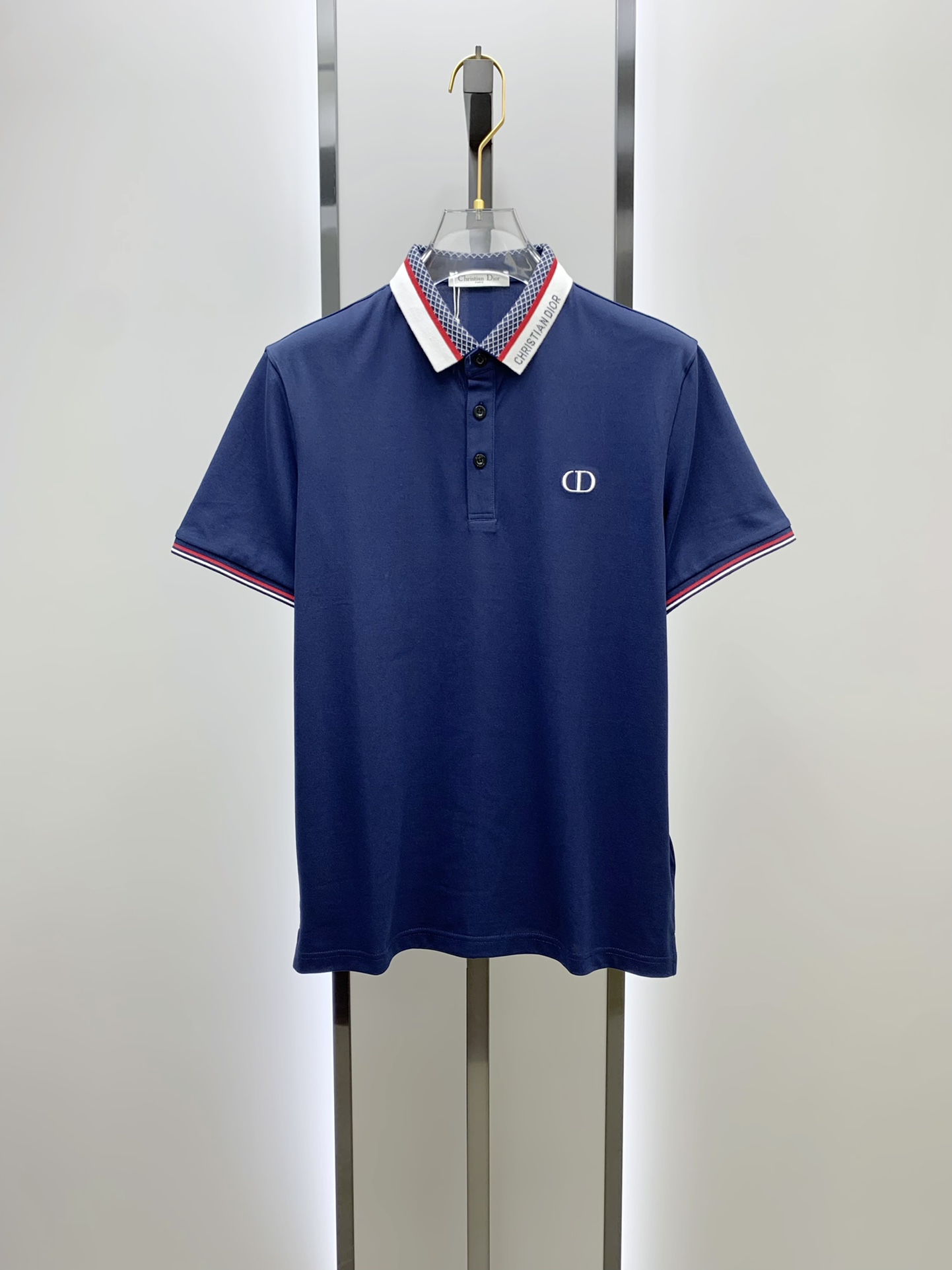 🔥 迪奥 Christian Dior 字母织带领CD刺绣短袖Polo衫📏 尺码：M-3XL💎 面料工艺