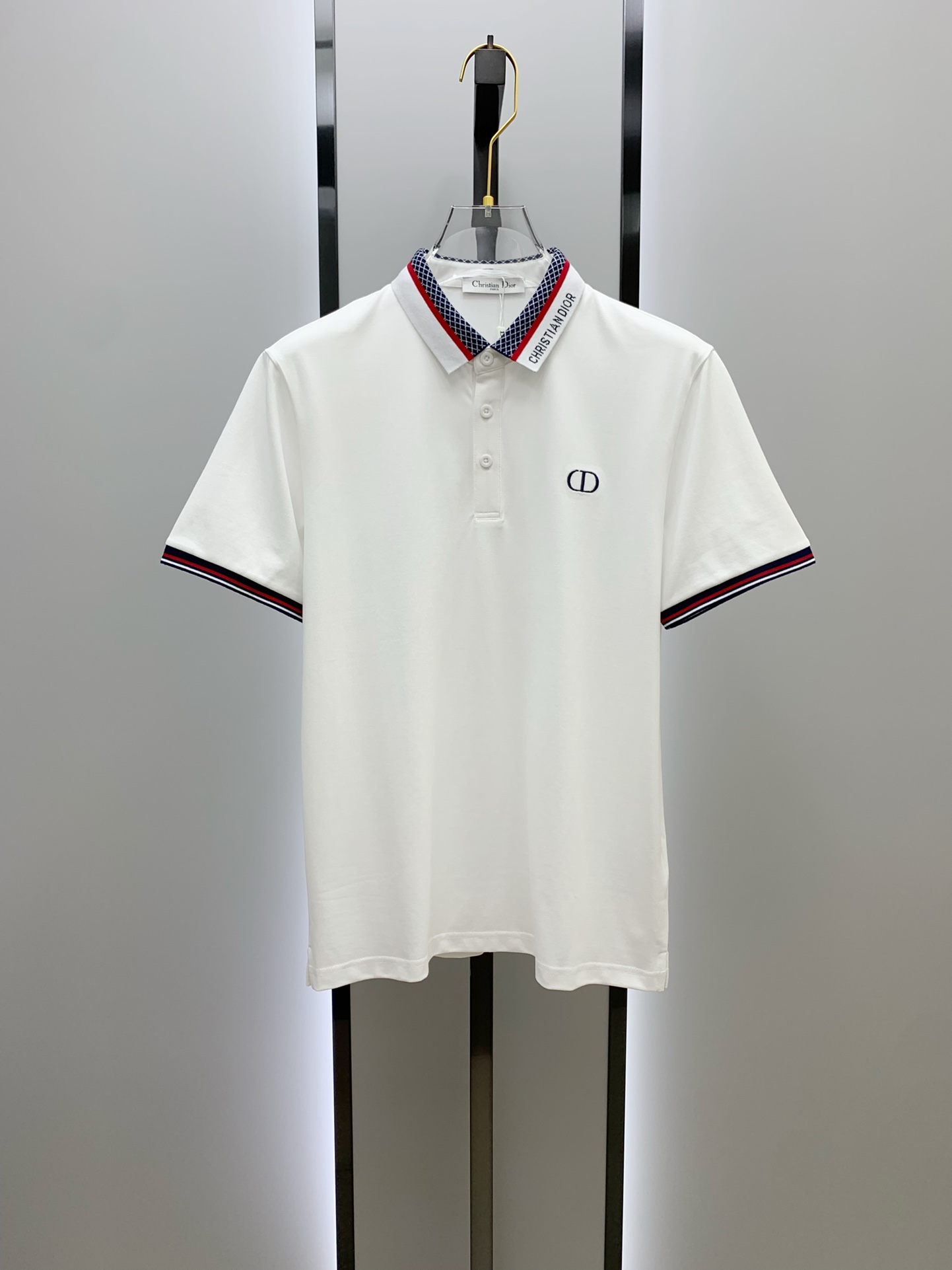 🔥 迪奥 Christian Dior 字母织带领CD刺绣短袖Polo衫📏 尺码：M-3XL💎 面料工艺