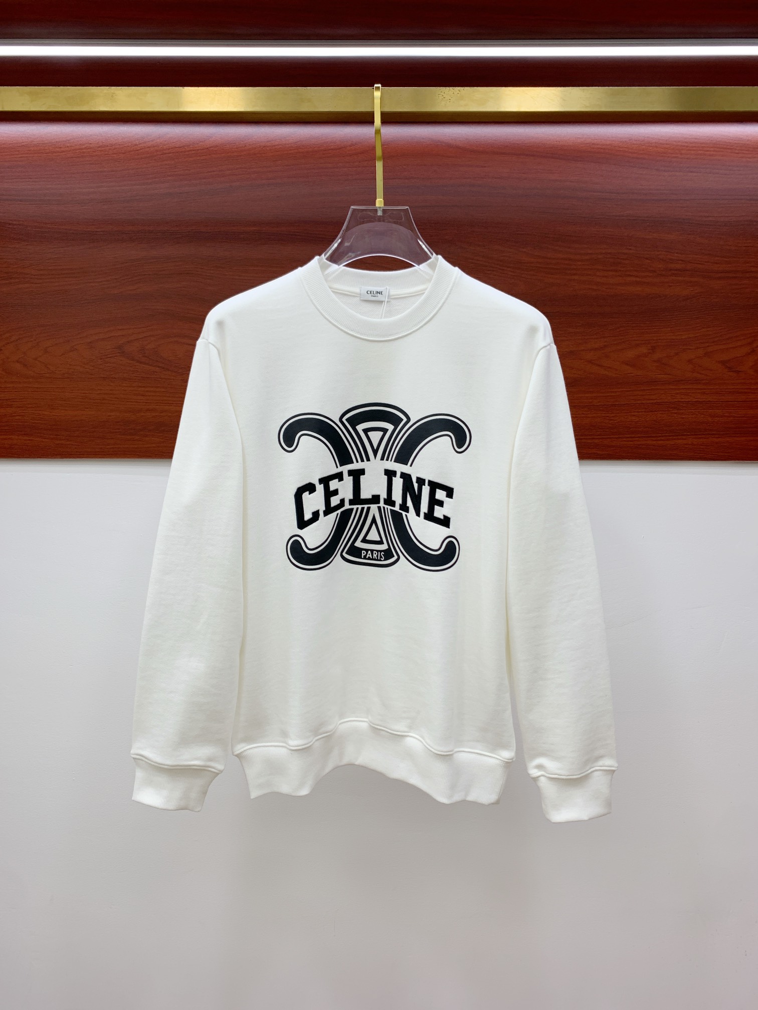 Celine Vêtements Sweatshirts Broderie de fleurs Unisexe