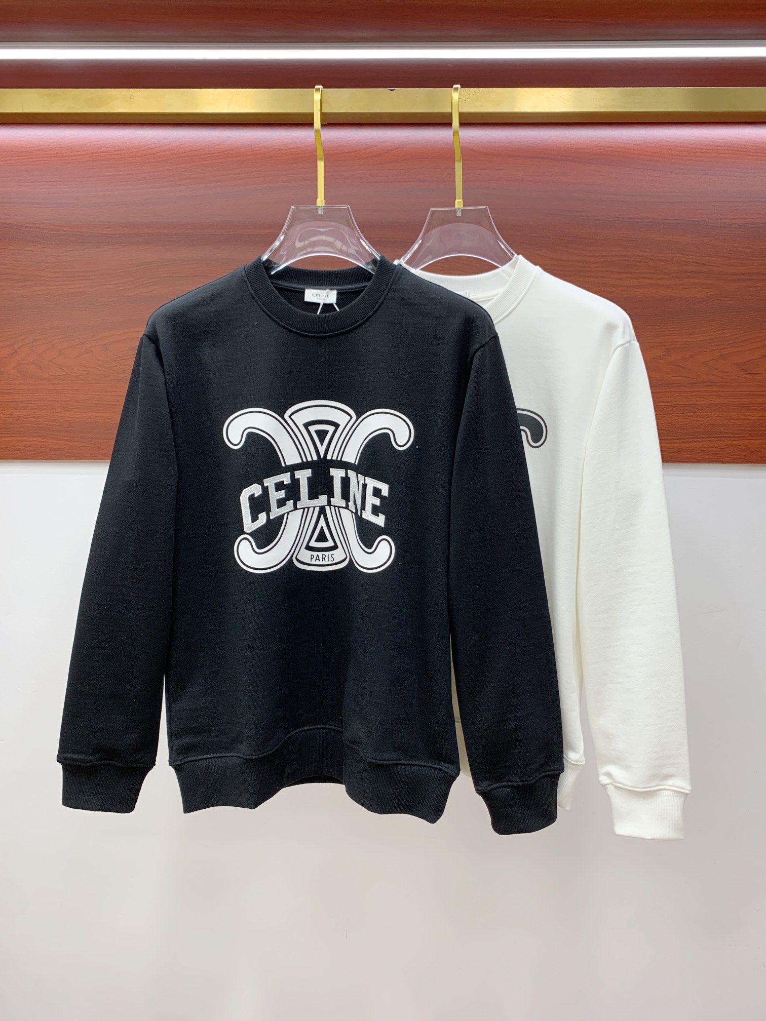 Celine Vêtements Sweatshirts Broderie de fleurs Unisexe