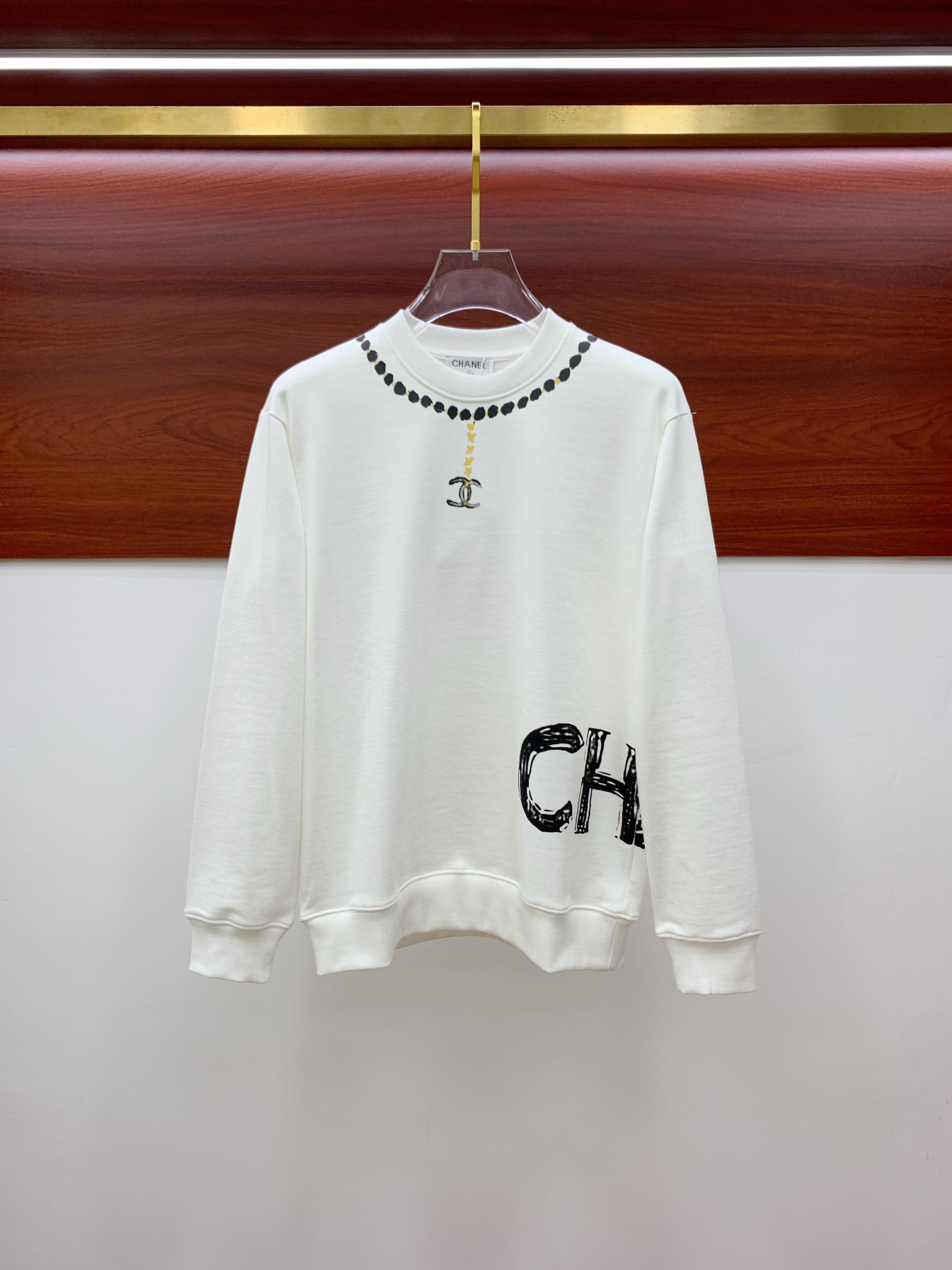 Chanel Parfait
 Vêtements Sweatshirts Graffiti Broderie de fleurs Unisexe