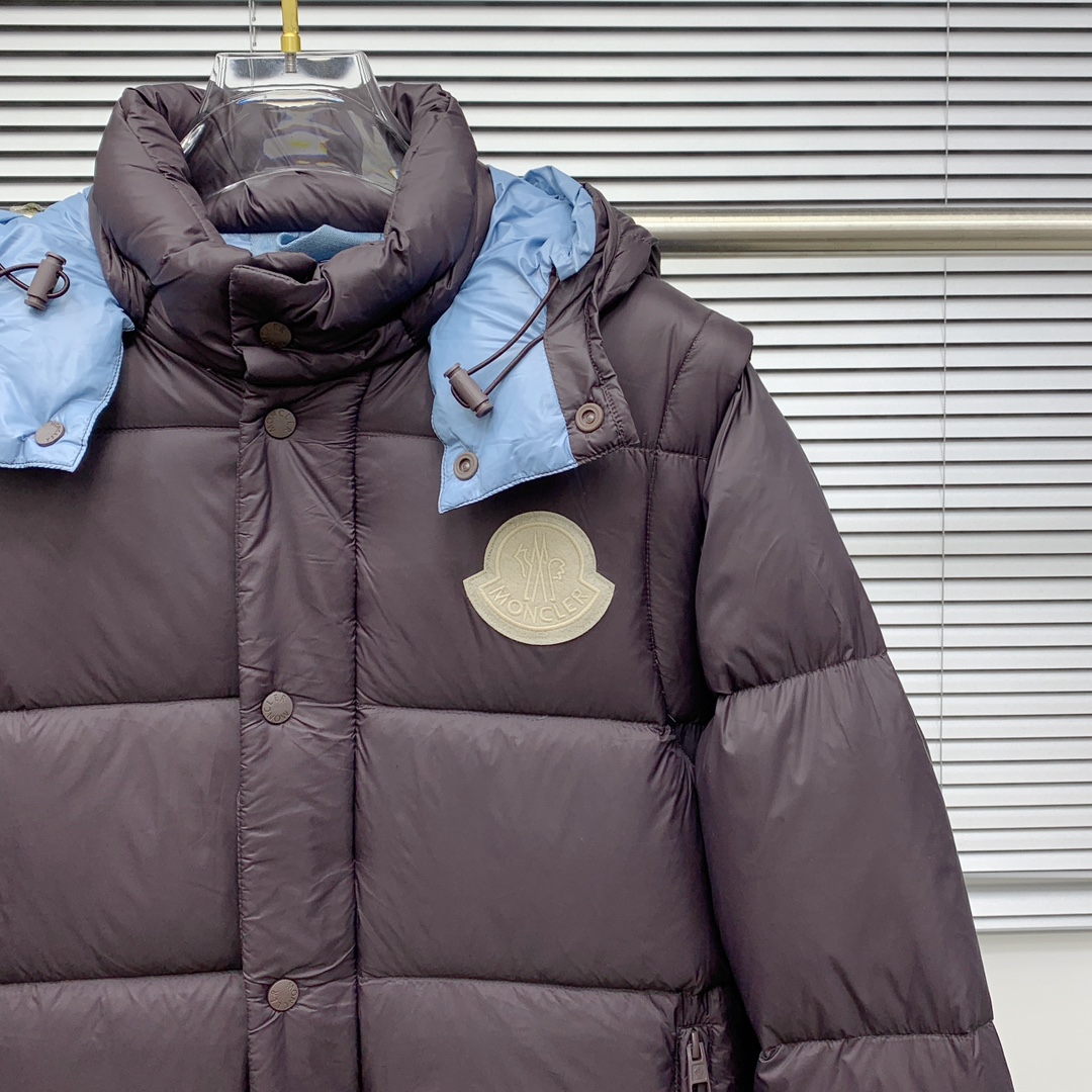 P 蒙口25ss秋冬新款🆕鹅绒羽绒服 （帽子袖子可拆卸）原版1:1订制五金配件全进口原版定制 欢迎专柜对